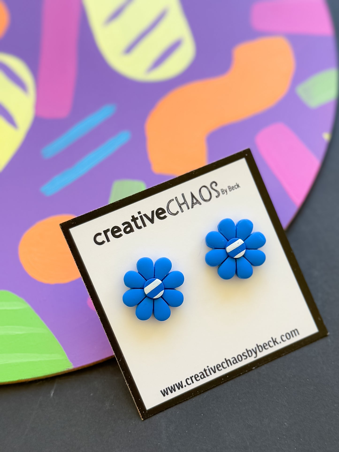 Clay Flower Stud Earrings (98)