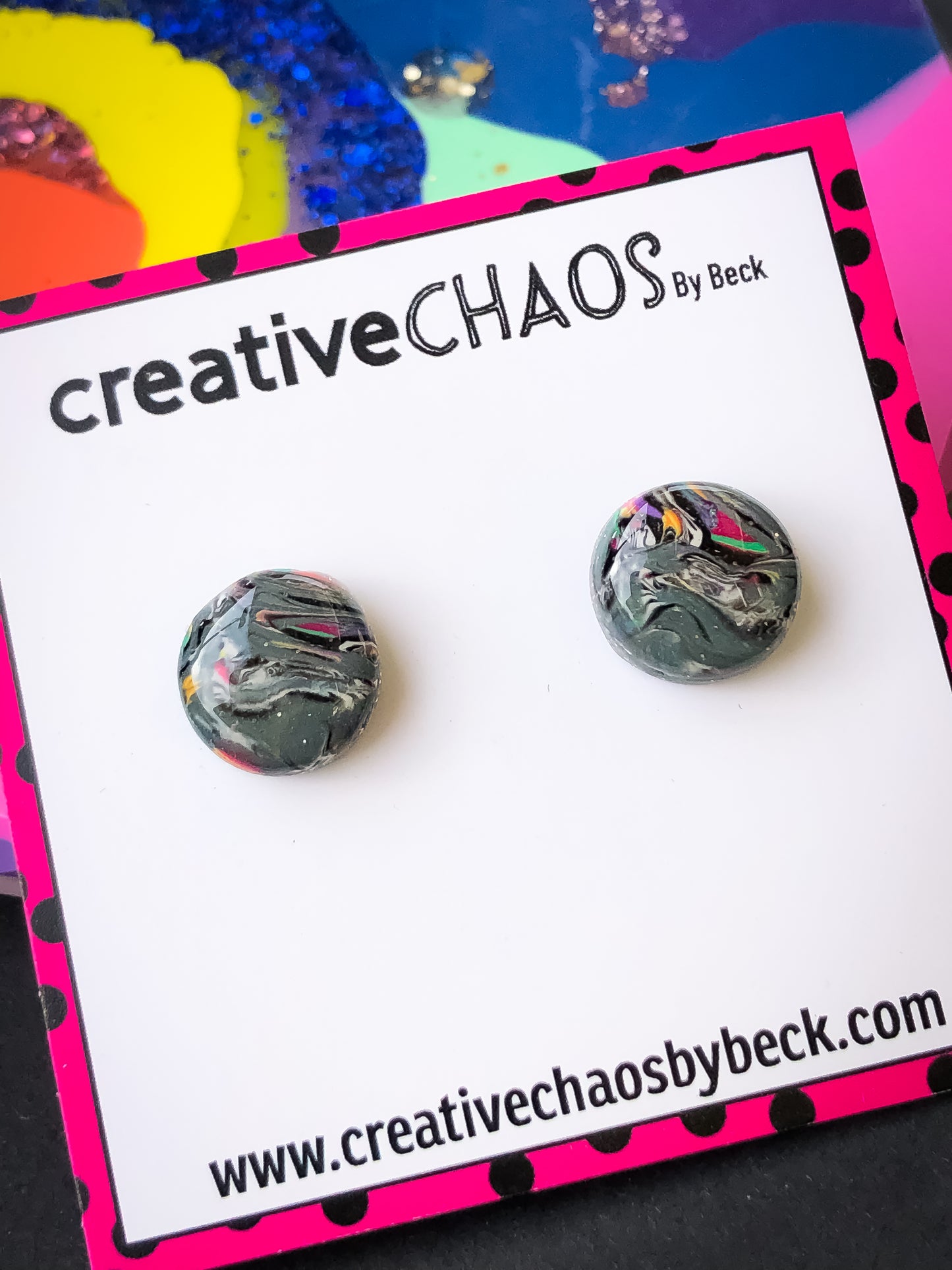 Gloss Clay Stud Earrings (54)