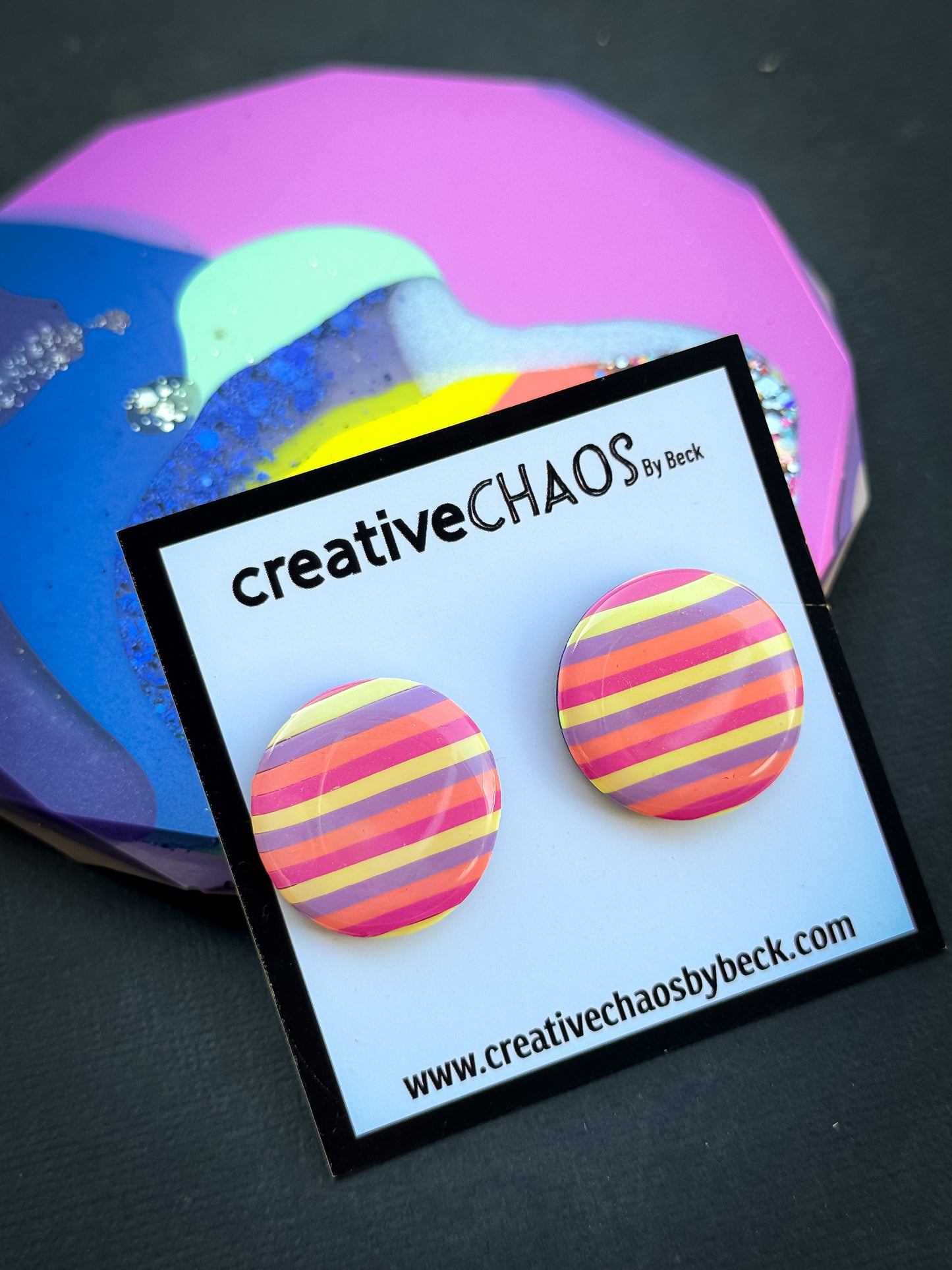 Gloss Clay Mega Stud Earrings