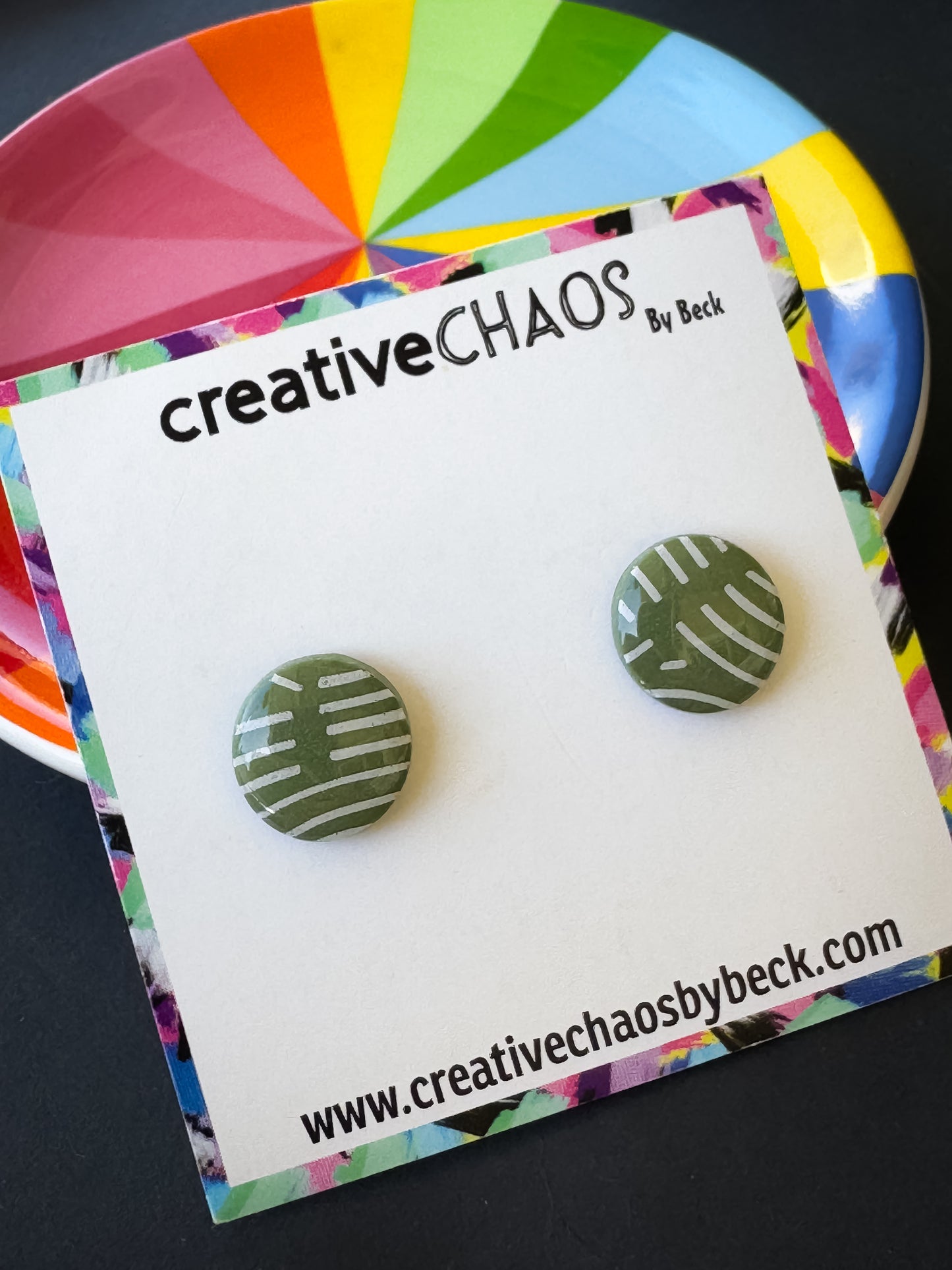 Gloss Clay Stud Earrings (60)