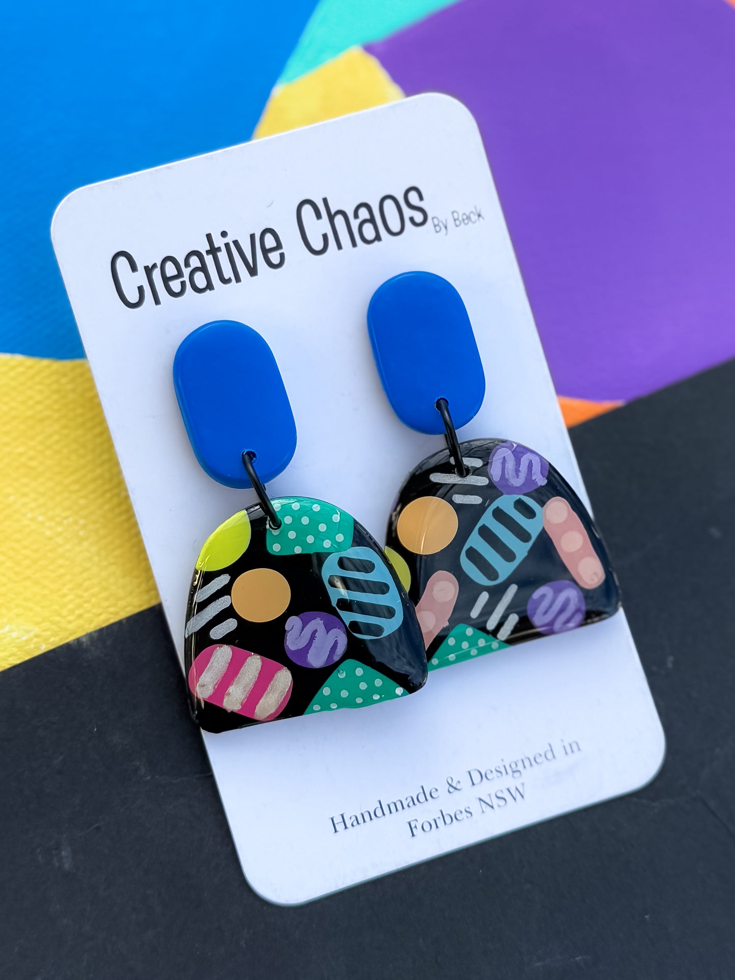 Polymer Clay Dangle Earrings (17)