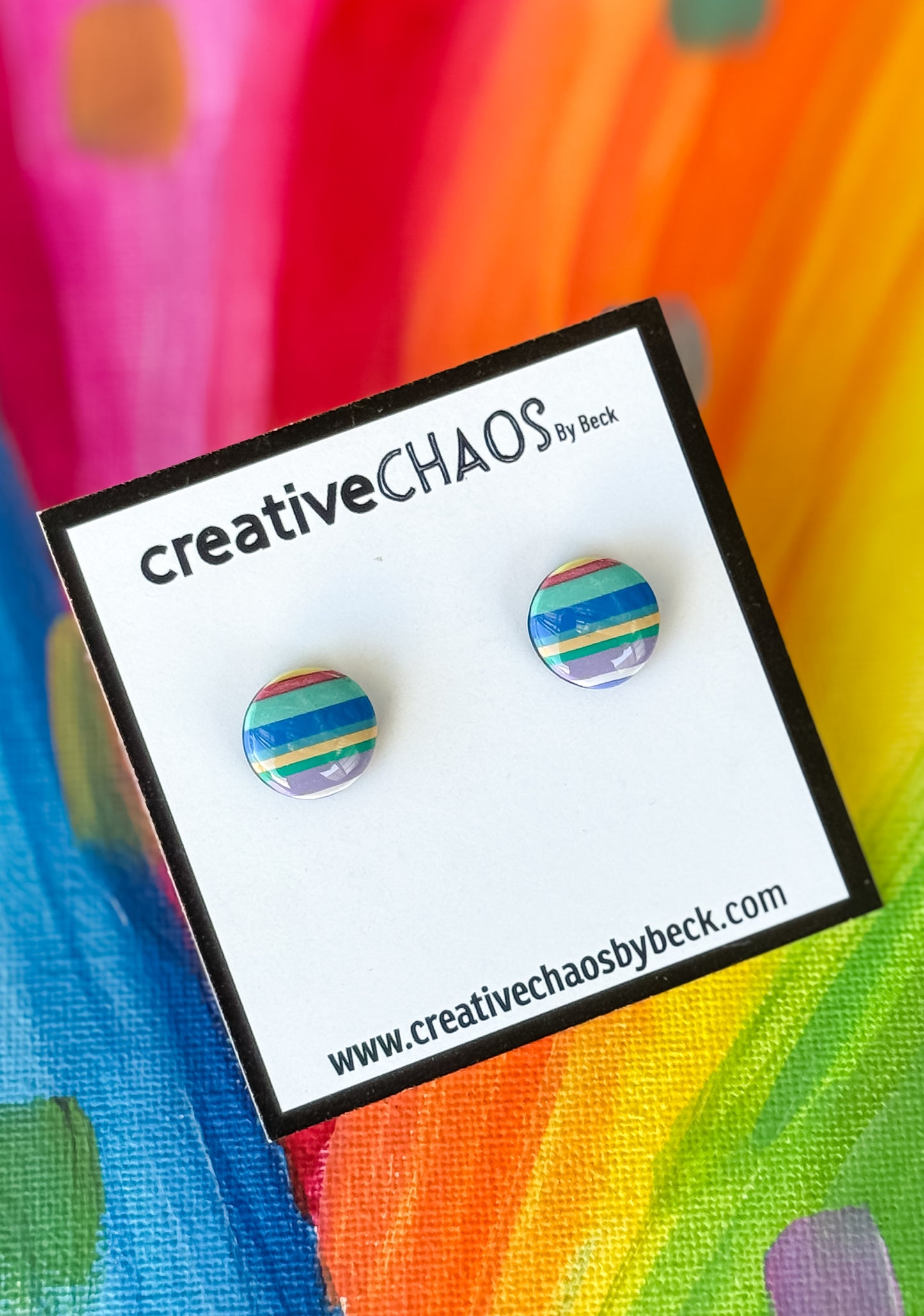 Gloss Clay Midi Stud Earrings
