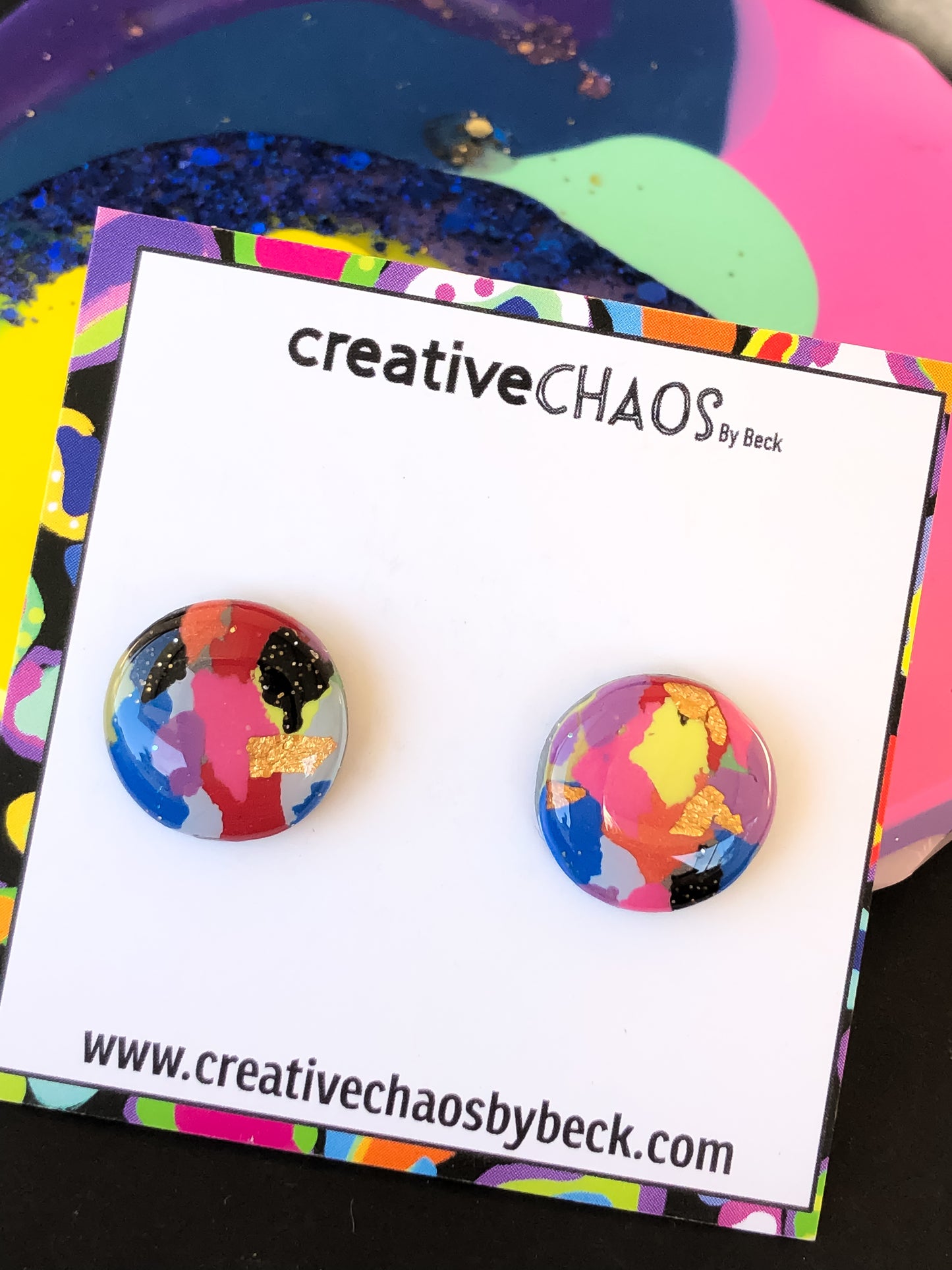 Gloss Clay Stud Earrings (11)