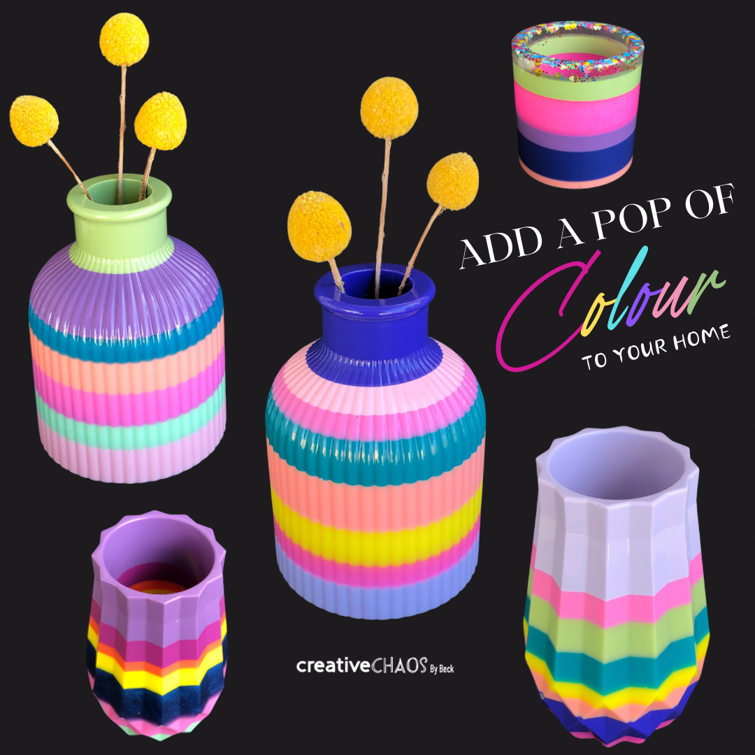 Colourful Resin Vase