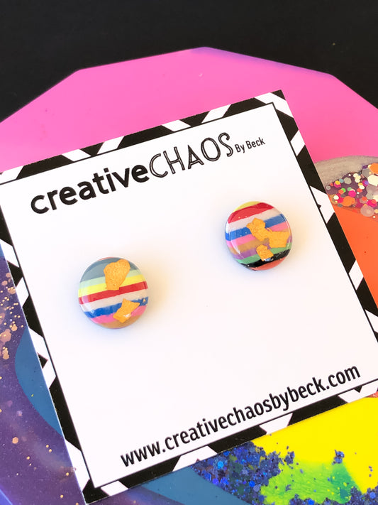 Gloss Clay Stud Earrings (4)