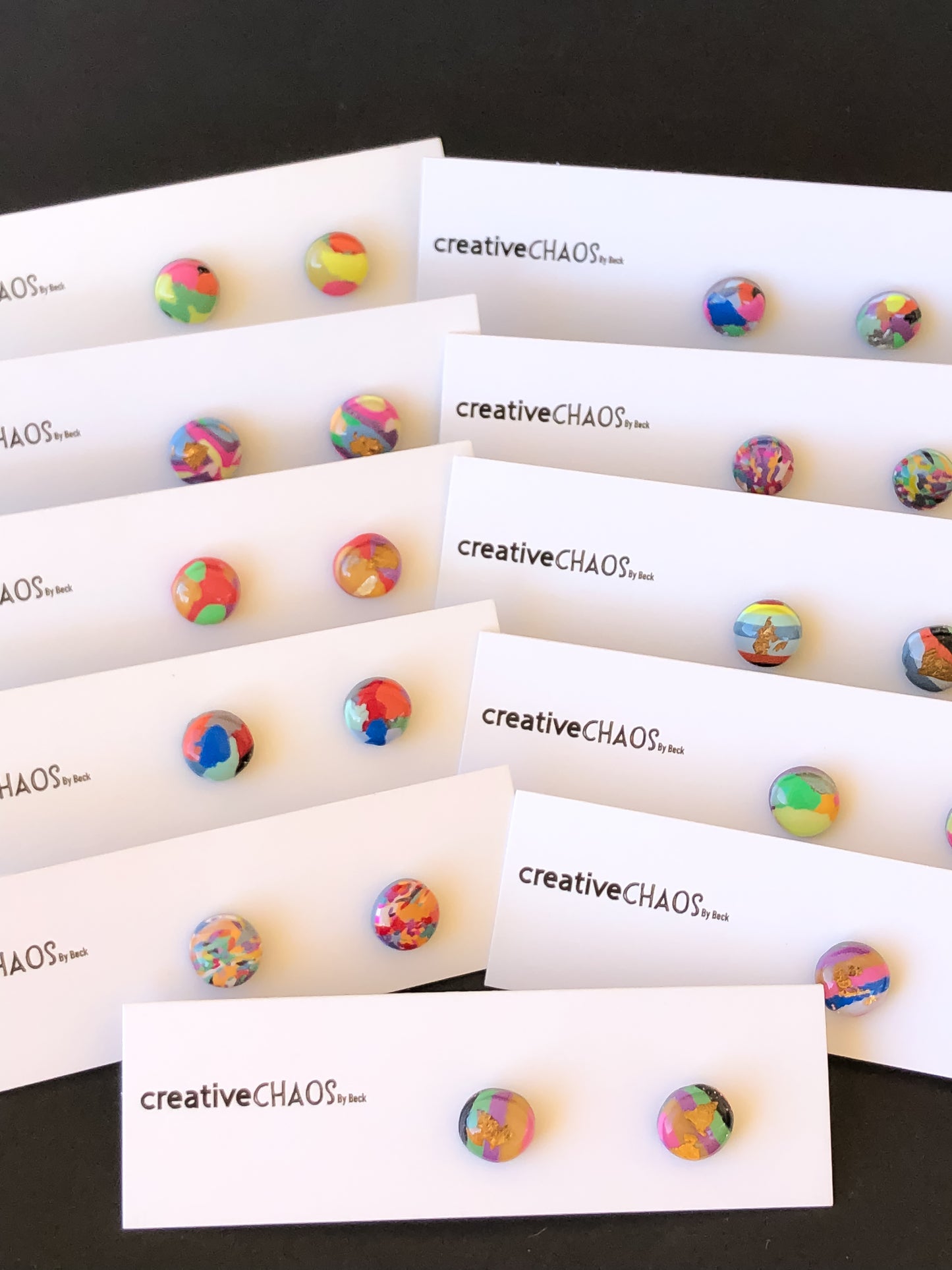 Gloss Clay Stud Earrings (7)