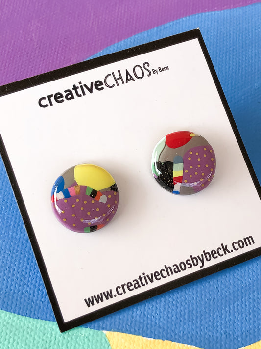 Gloss Clay Stud Earrings (35)