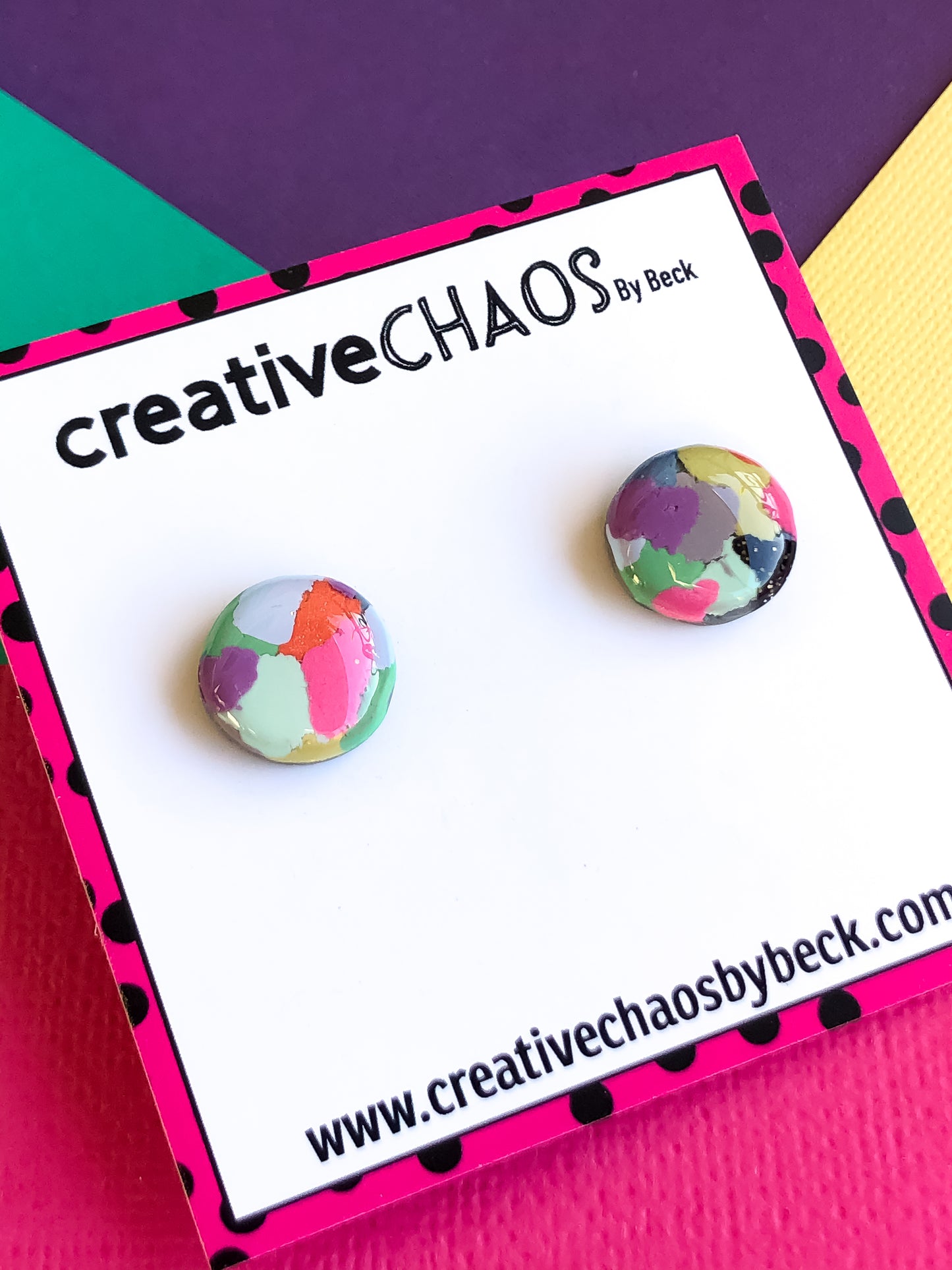 Midi Resin Stud Earring