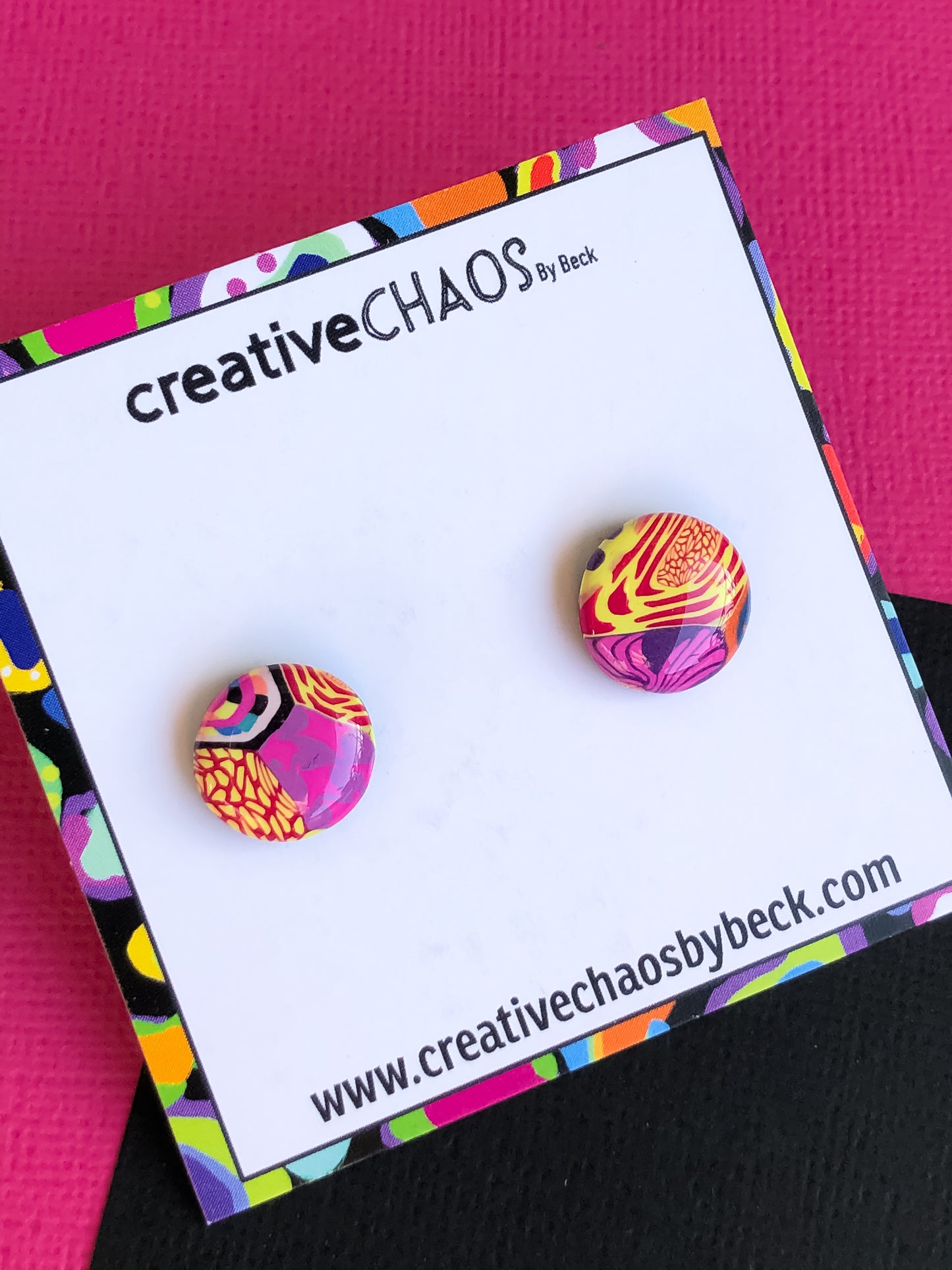 Midi Resin Stud Earring