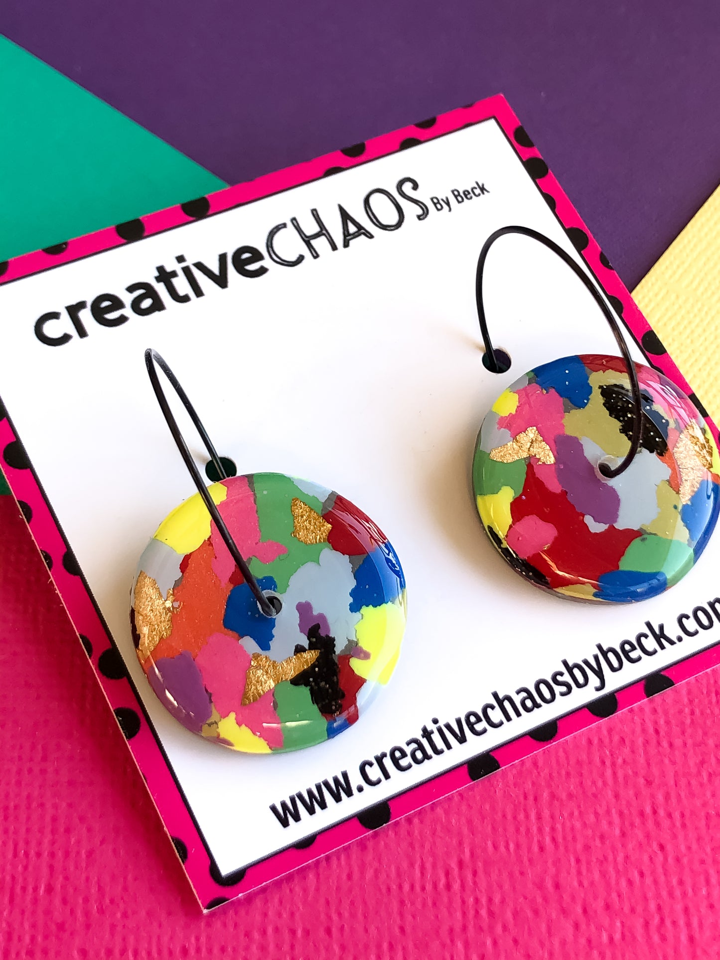 Resin Hoop Earring