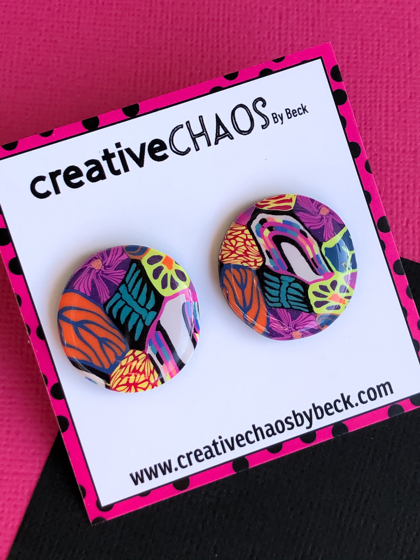 Mega Resin Stud Earring