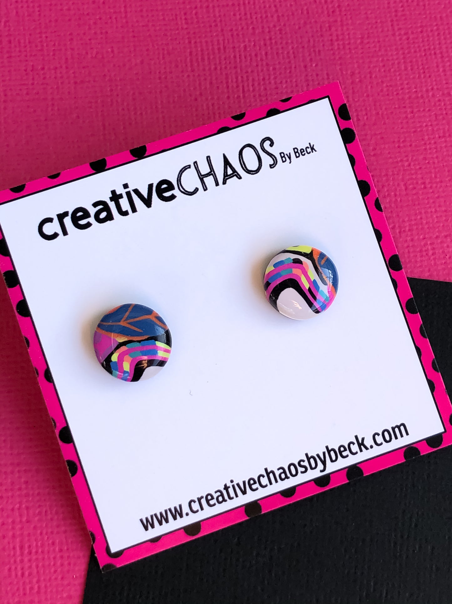 Midi Resin Stud Earring