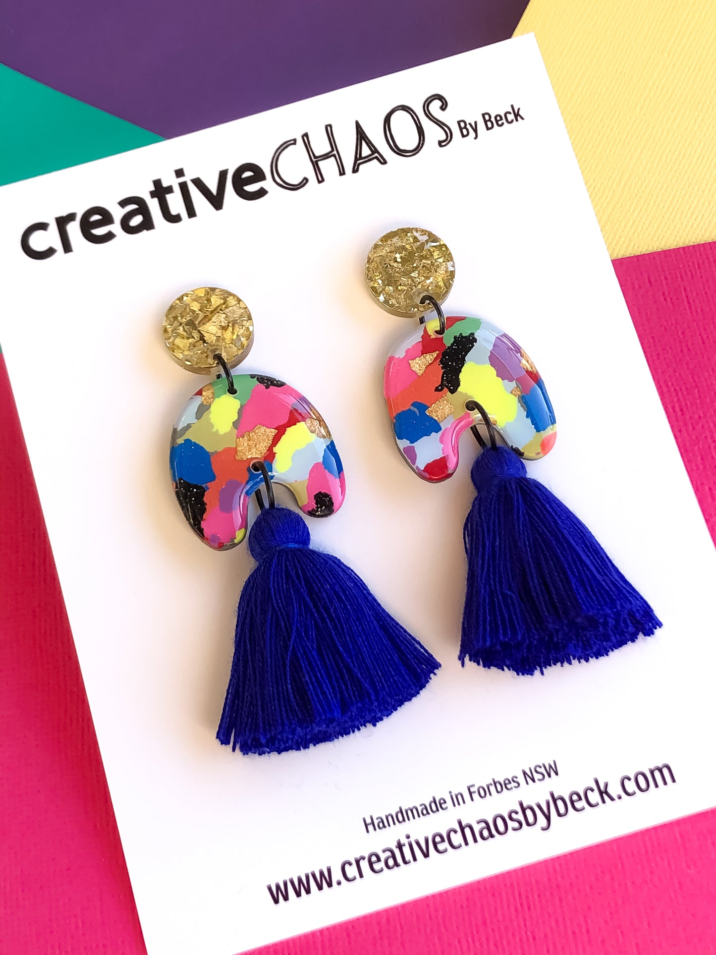 Resin Statement Dangle Earring