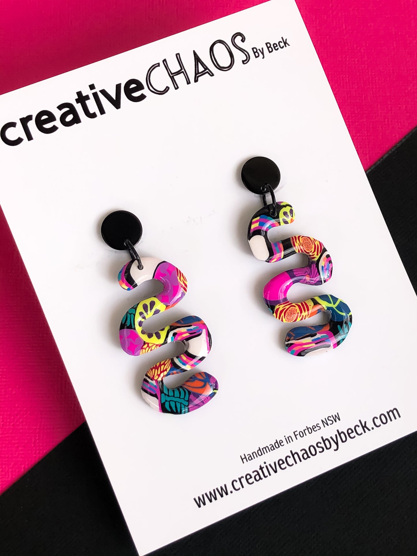Resin Statement Dangle Earring