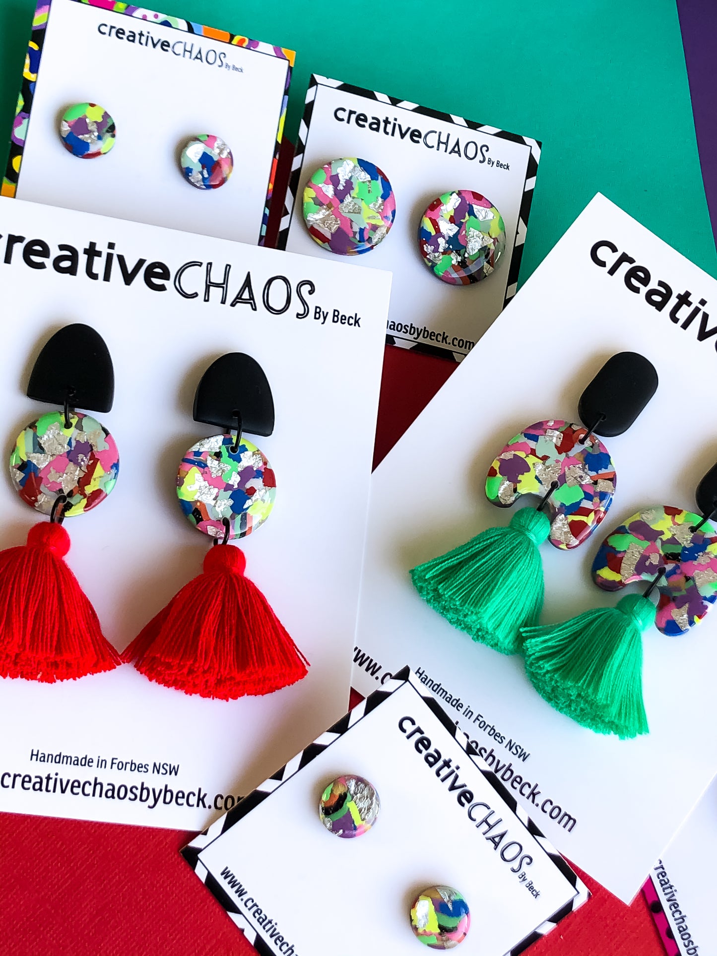 Gloss Clay Stud Earrings (8)