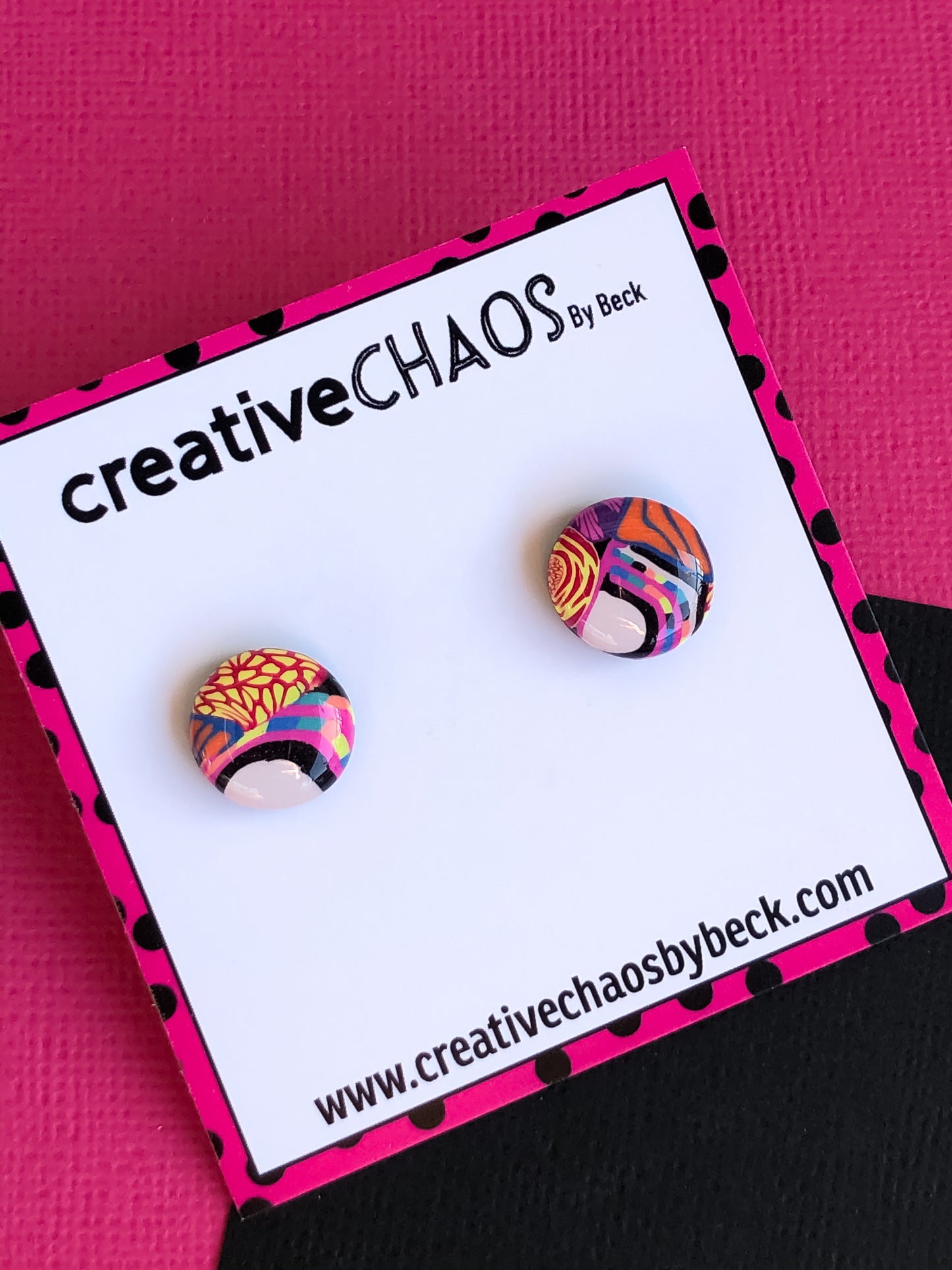 Midi Resin Stud Earring