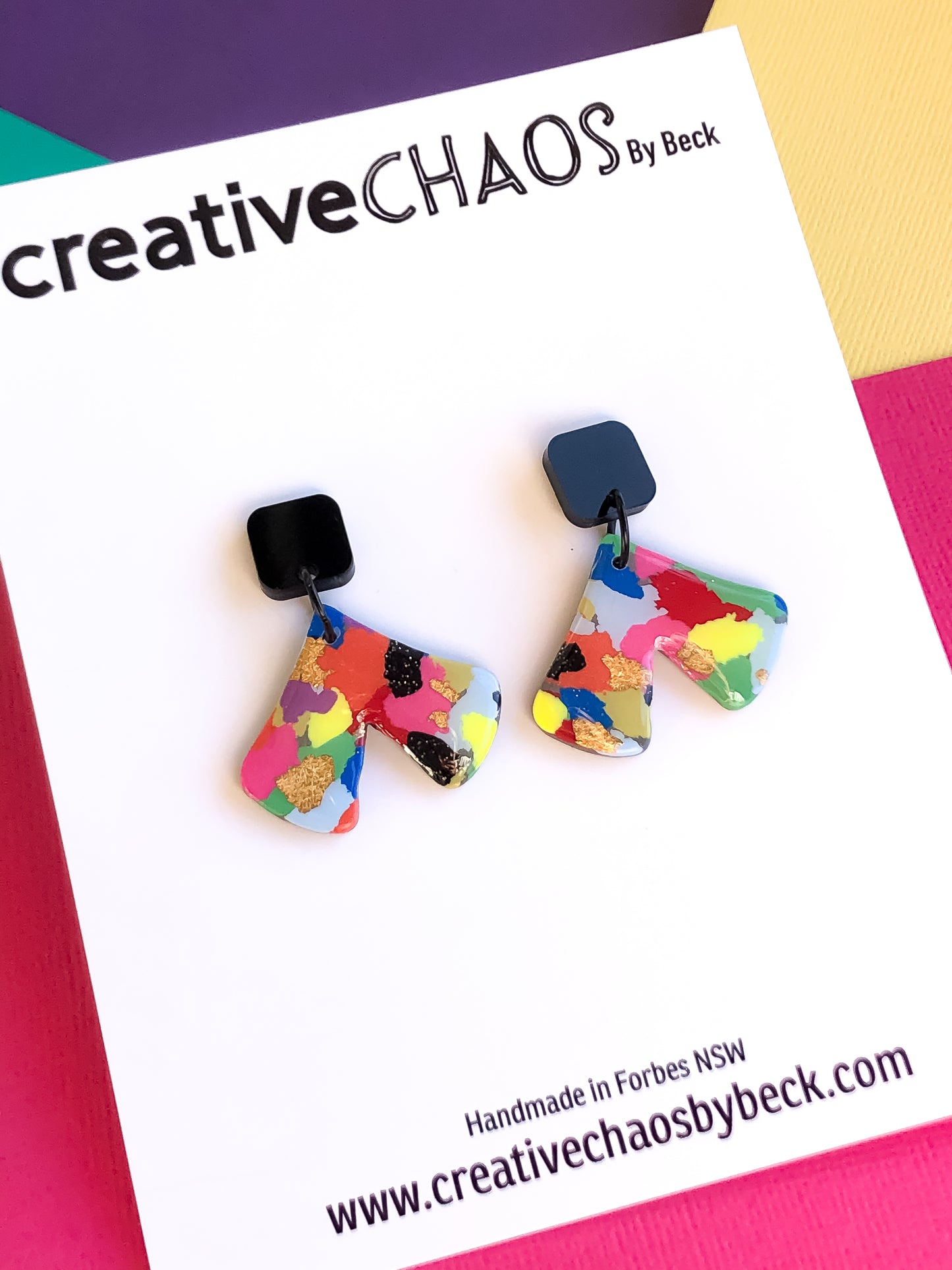 Resin Statement Dangle Earring