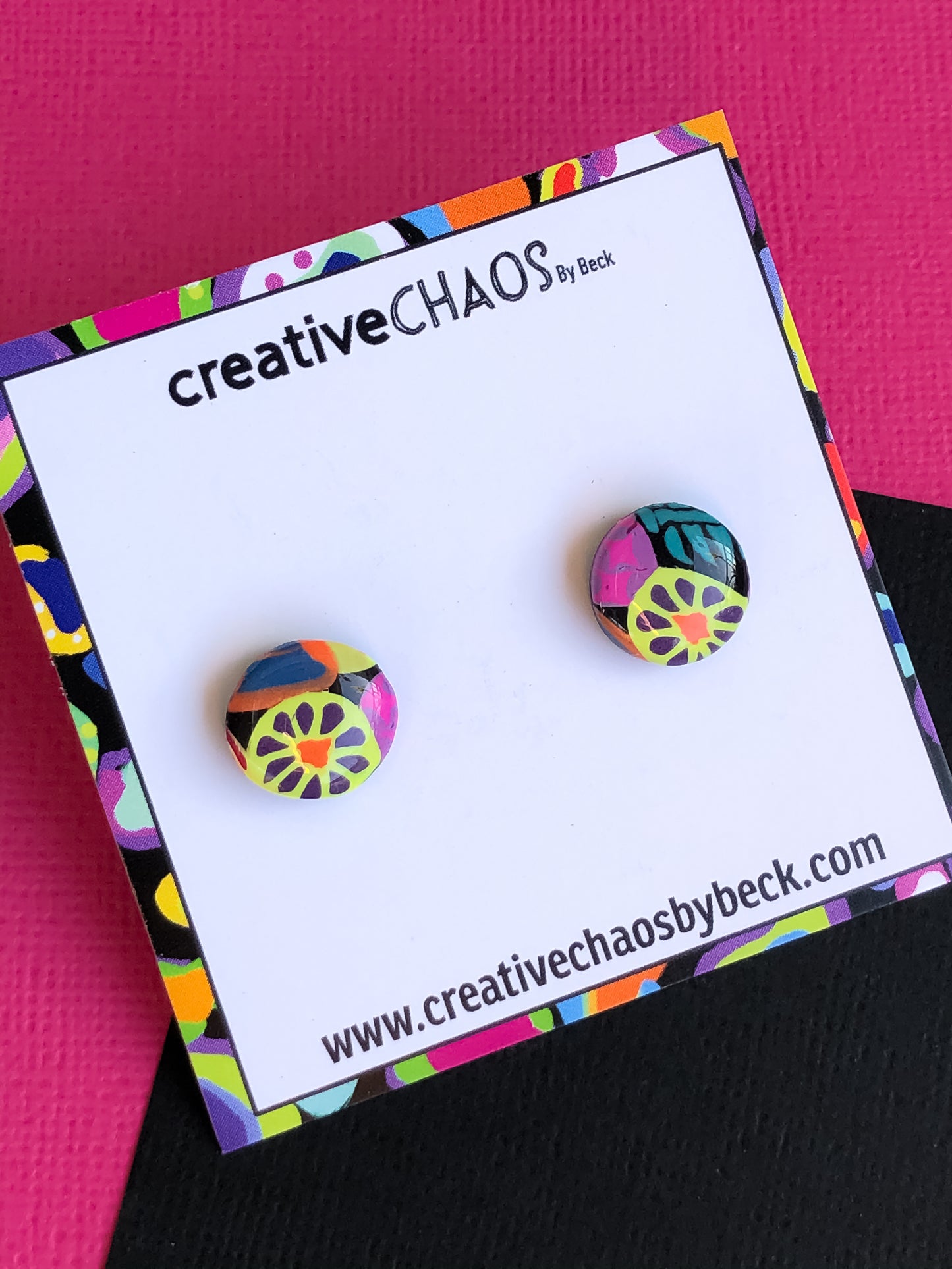 Midi Resin Stud Earring