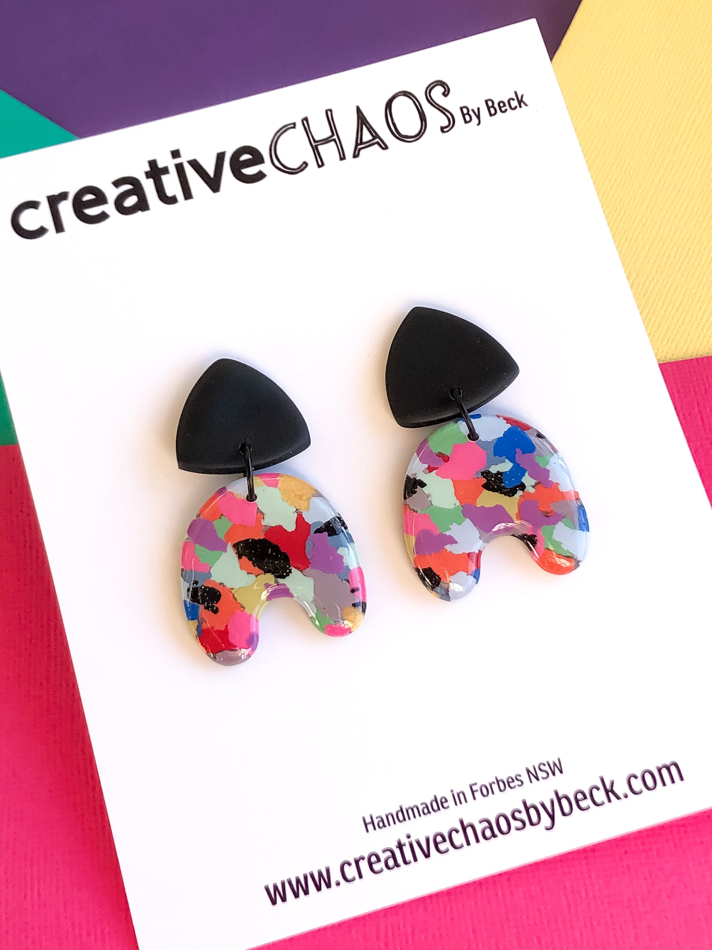 Resin Statement Dangle Earring
