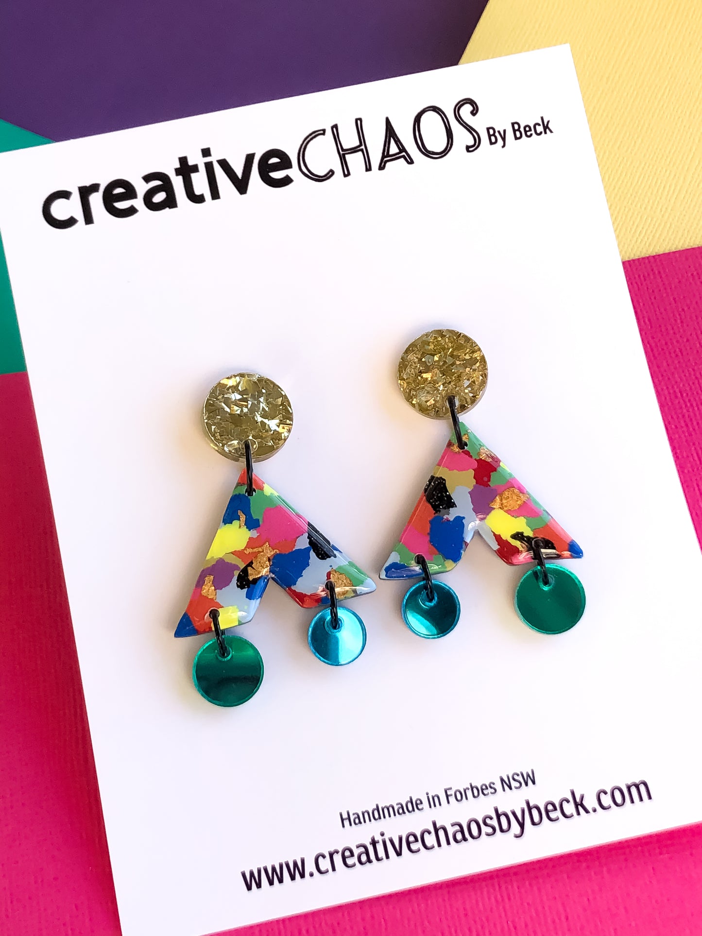 Resin Statement Dangle Earring