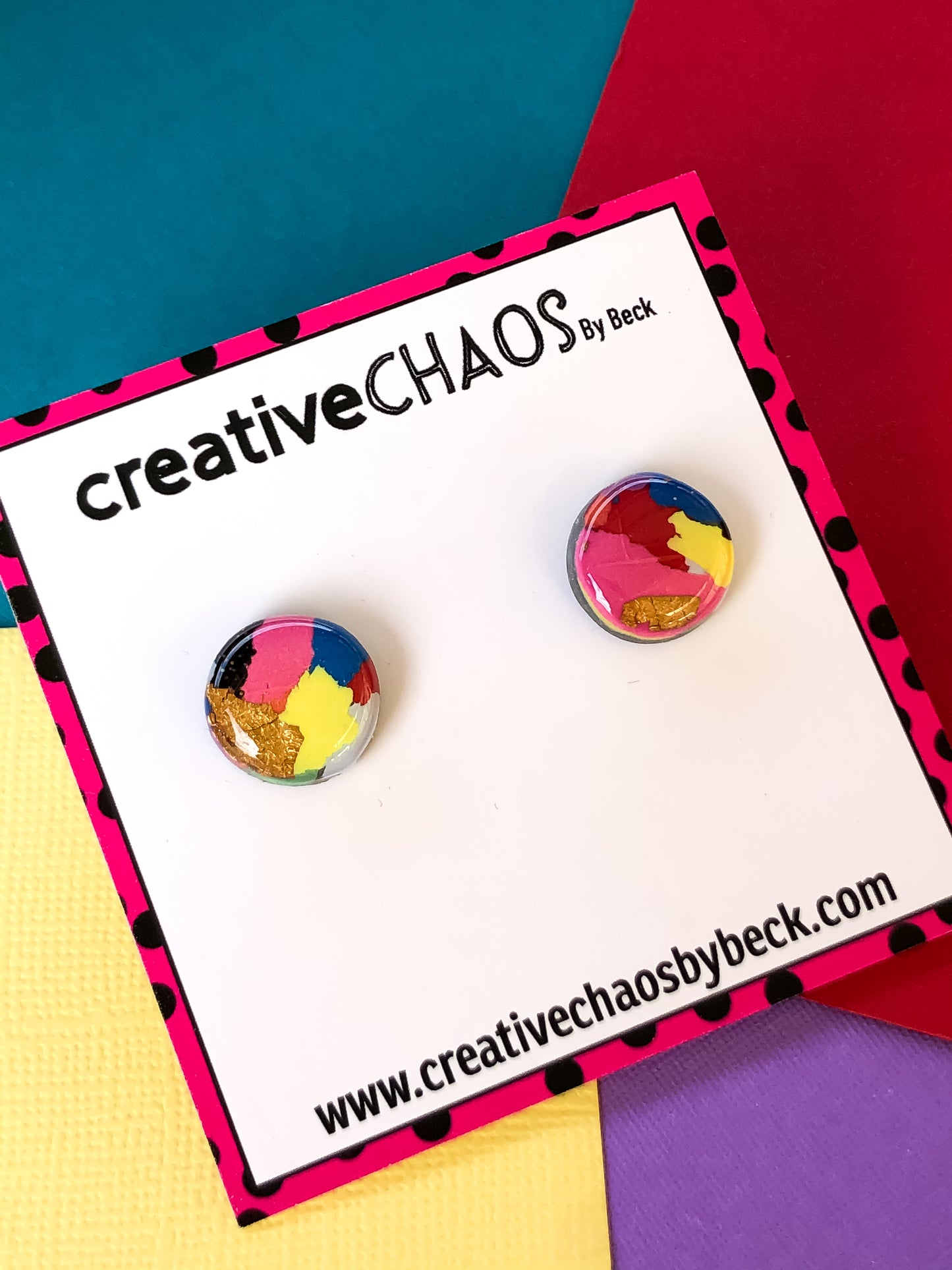 Gloss Clay Stud Earrings (22)