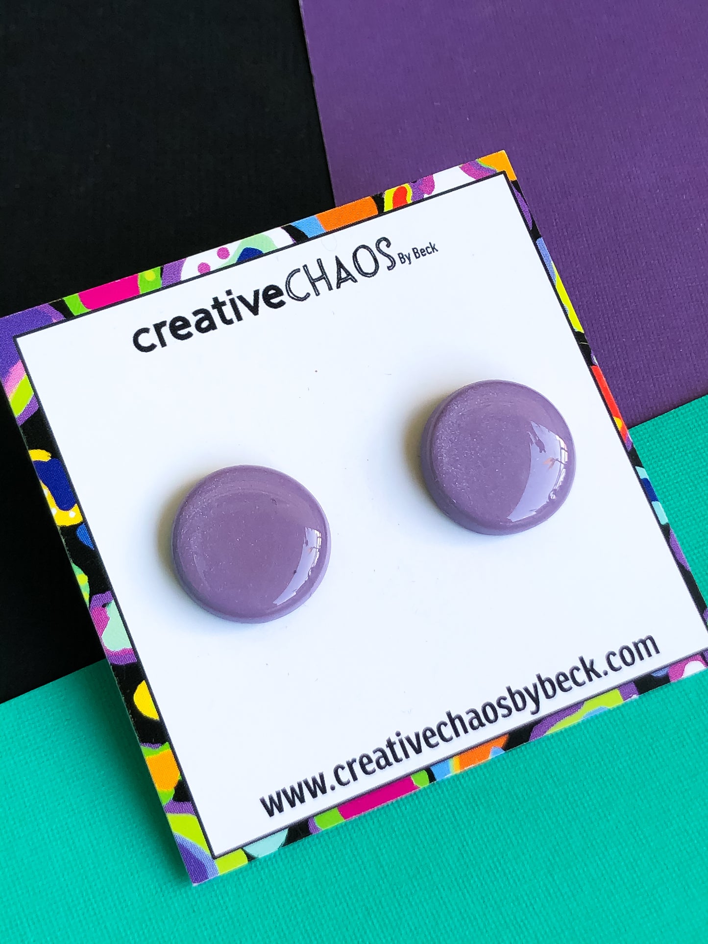 Chaos Purple Gloss Medium Stud