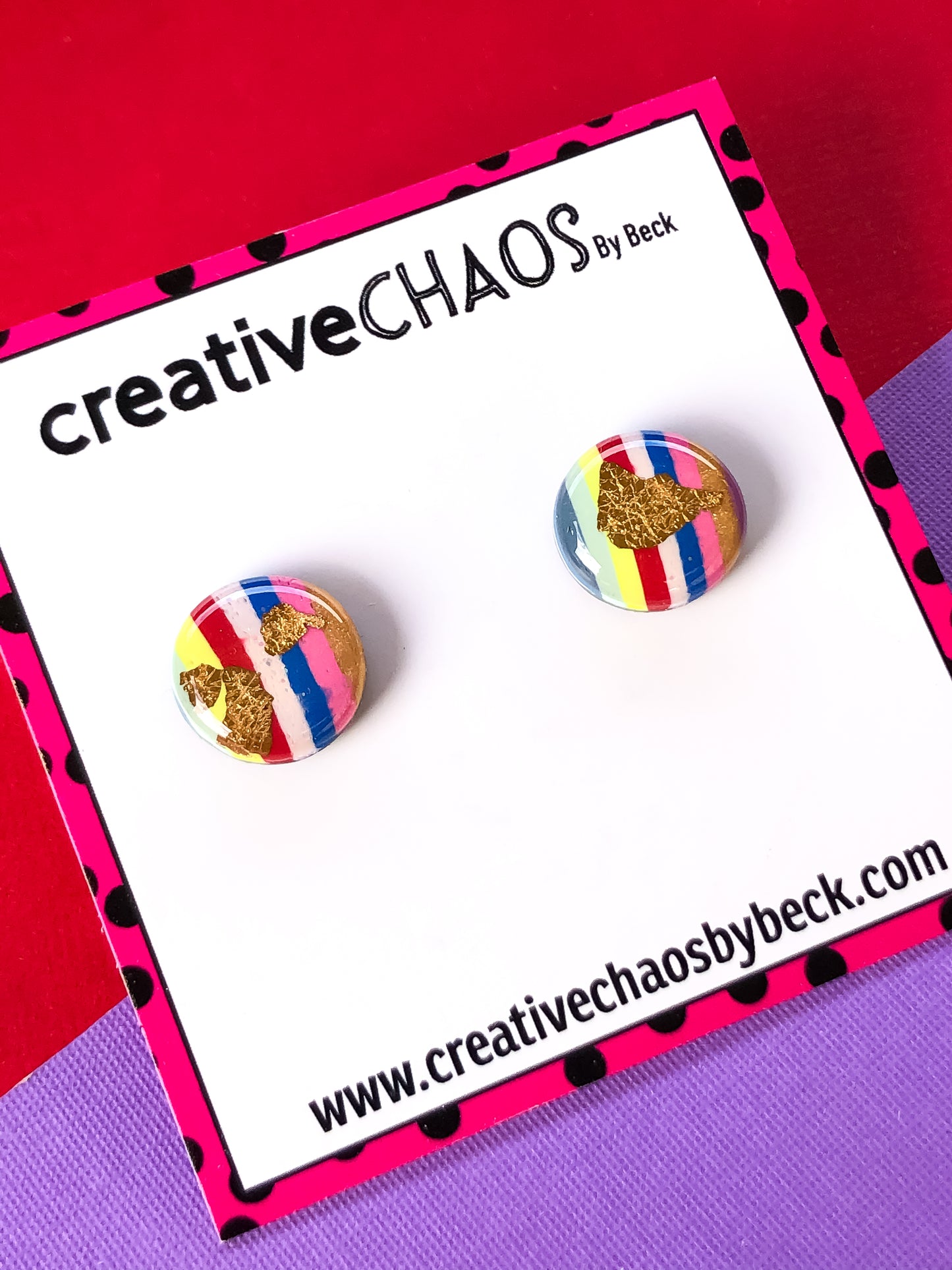 Funky Friday Midi Resin Stud Earring