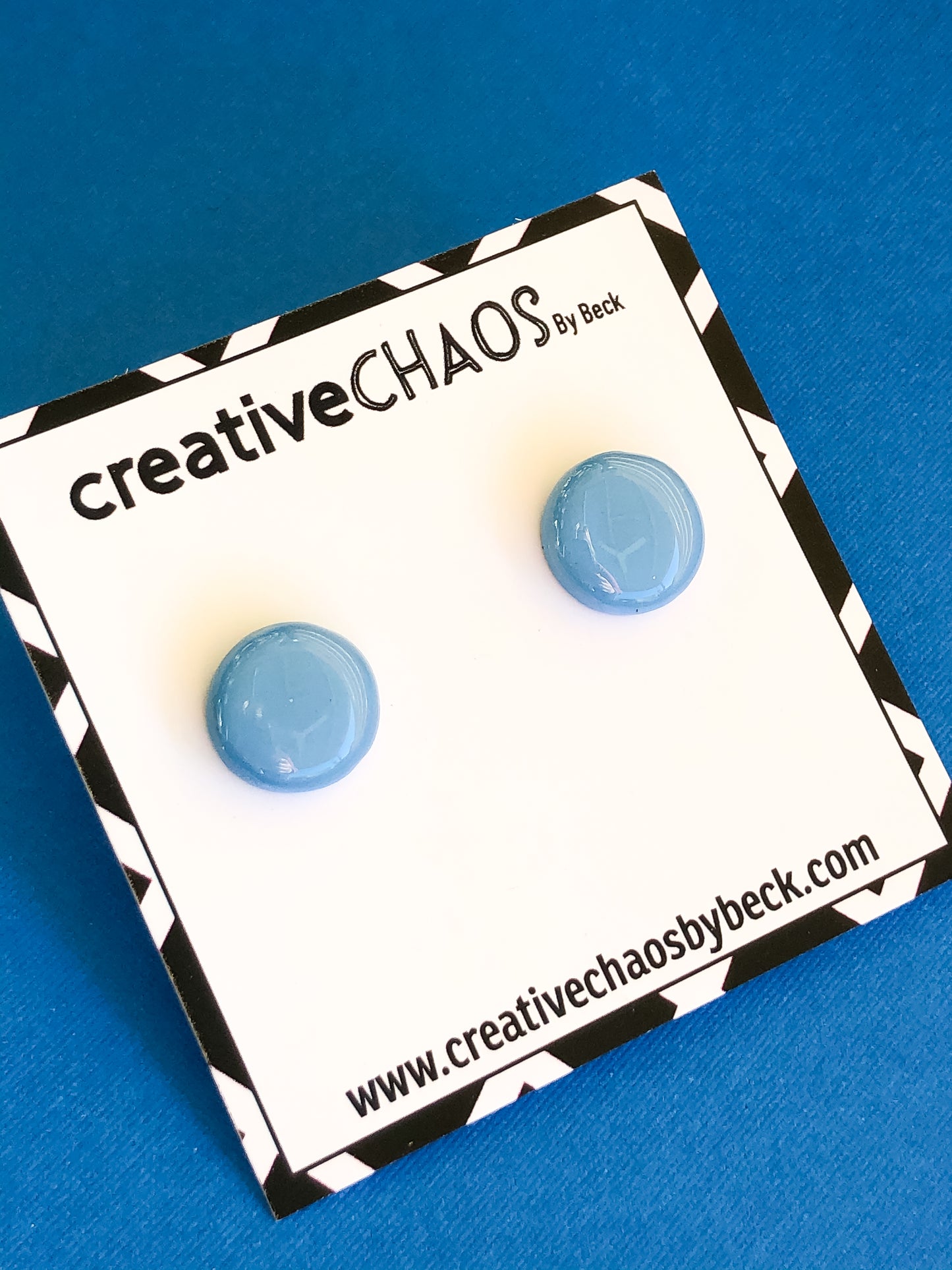 Chaos Light Blue Gloss Midi Stud