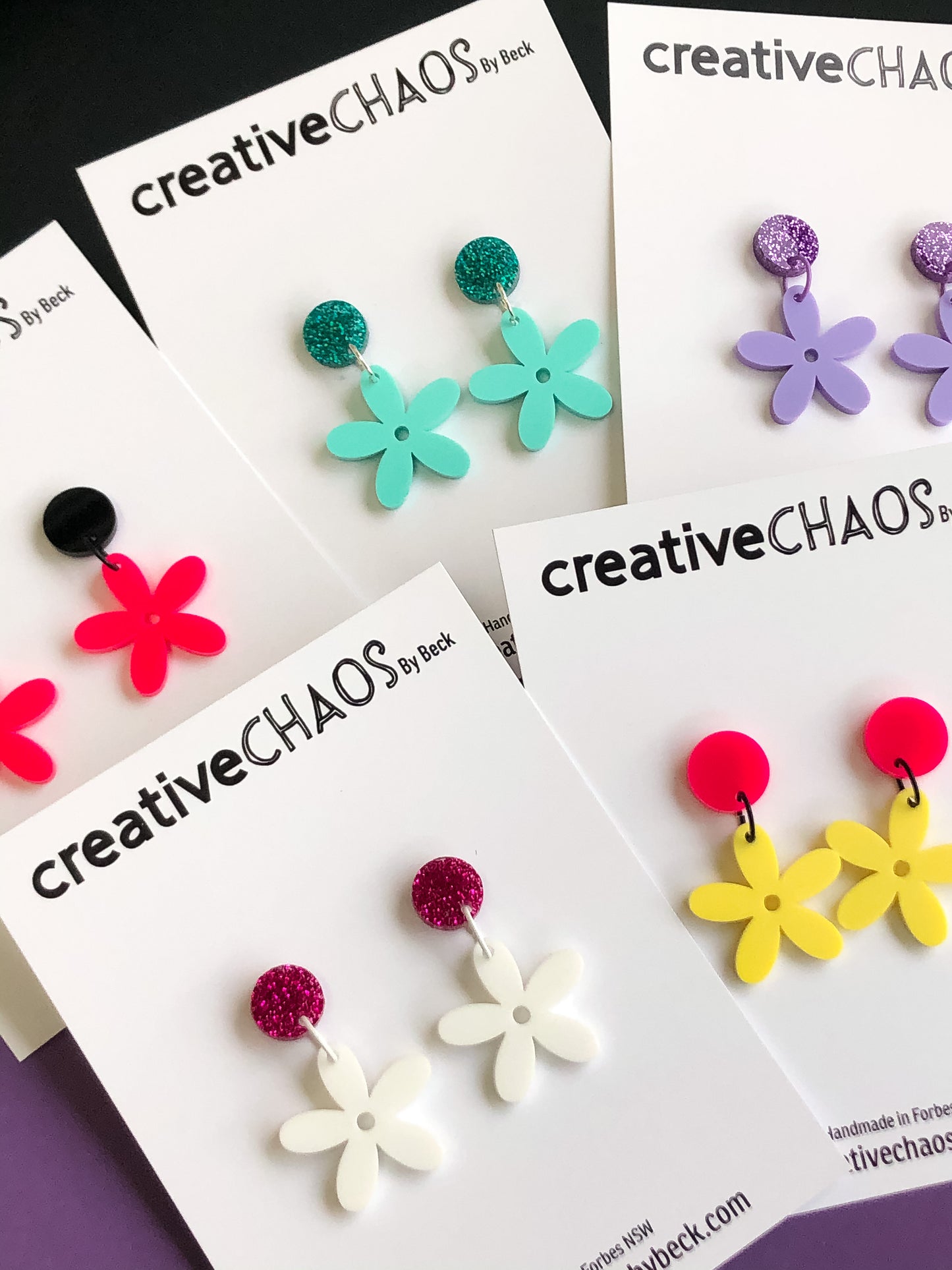 Chaos Acrylic Flower Dangle