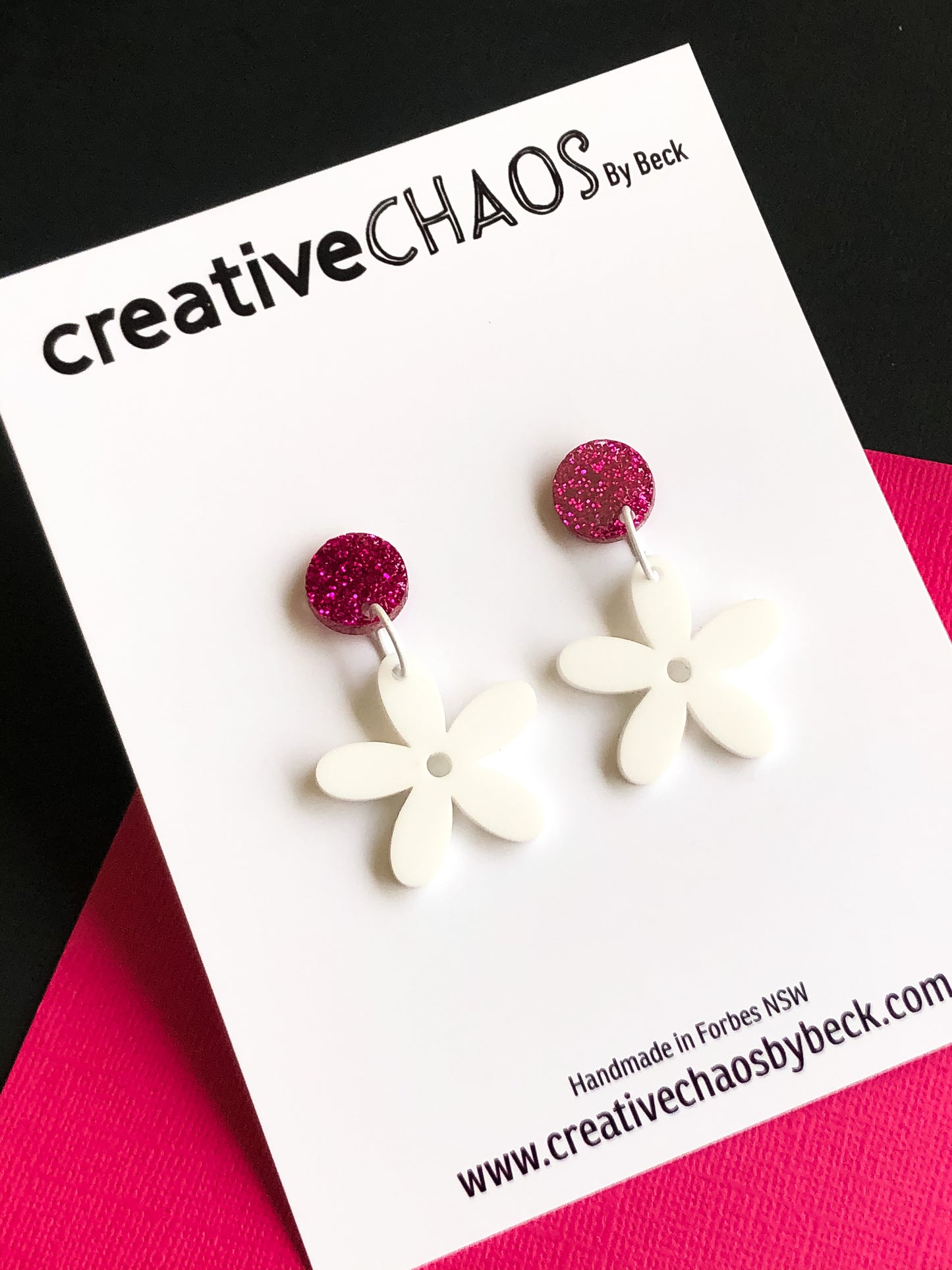 Chaos Acrylic Flower Dangle