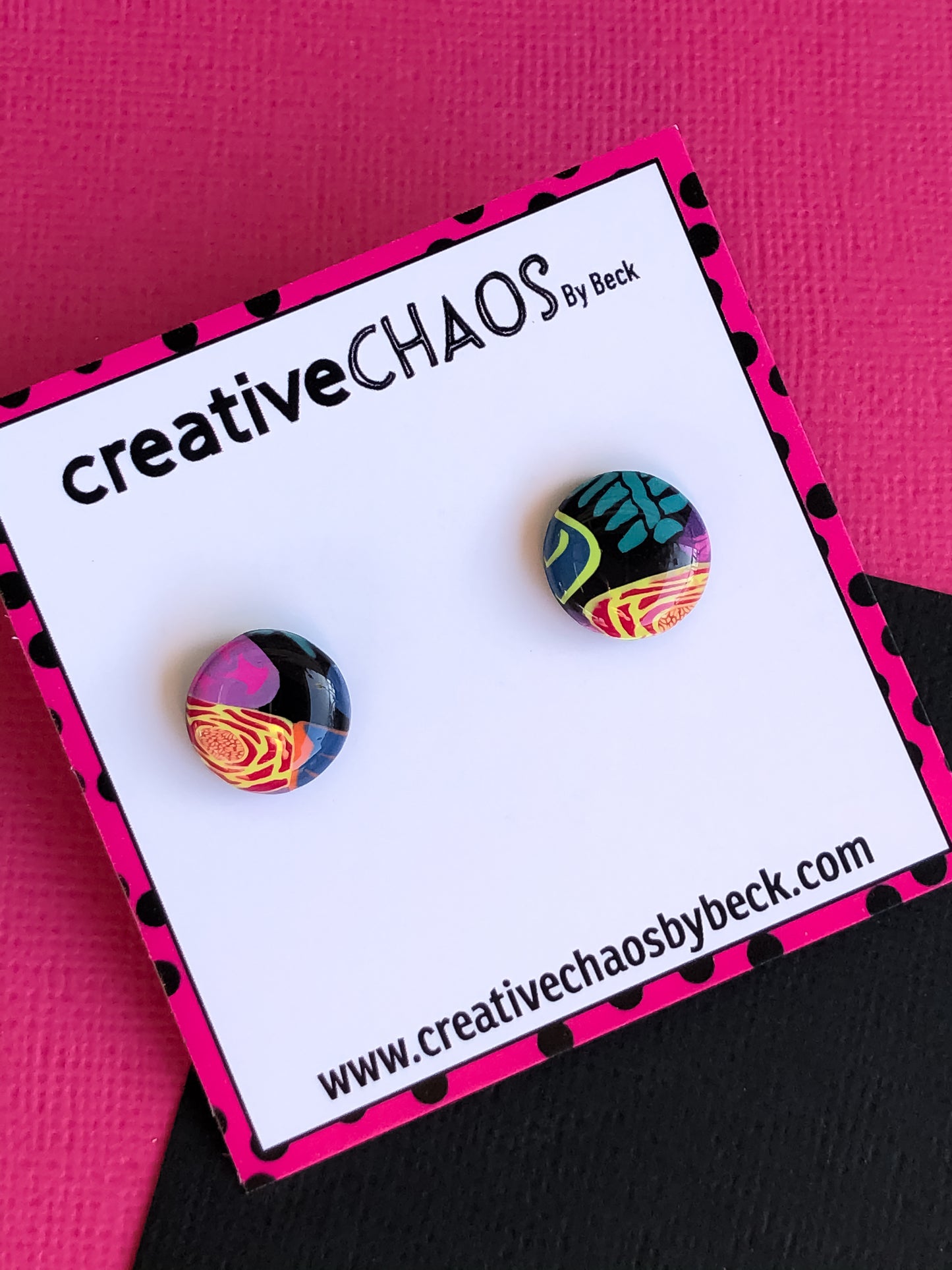 Midi Resin Stud Earring