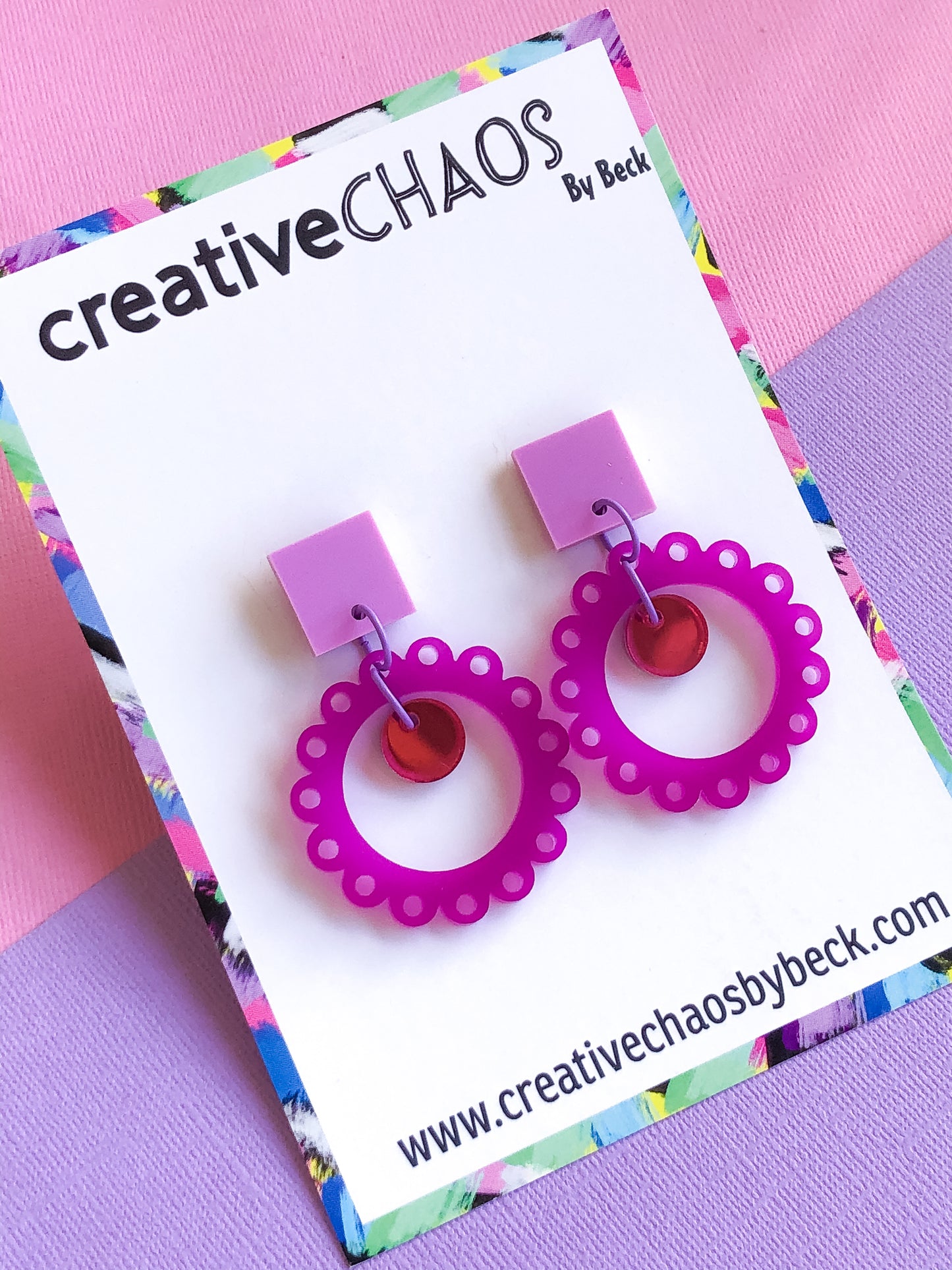 Chaos Acrylic Flower Dangle