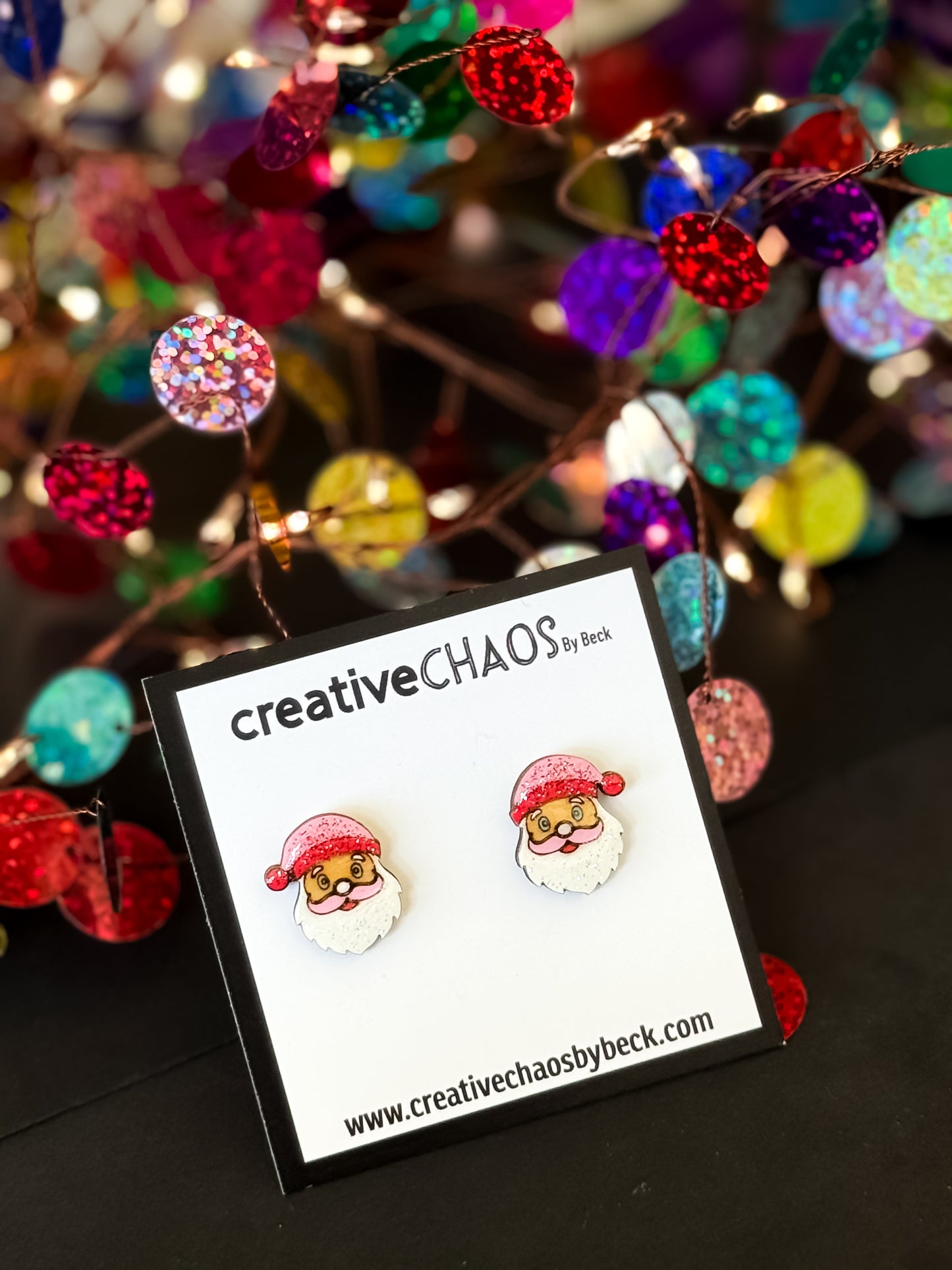 Hand-Painted Santa Stud Earrings (42)