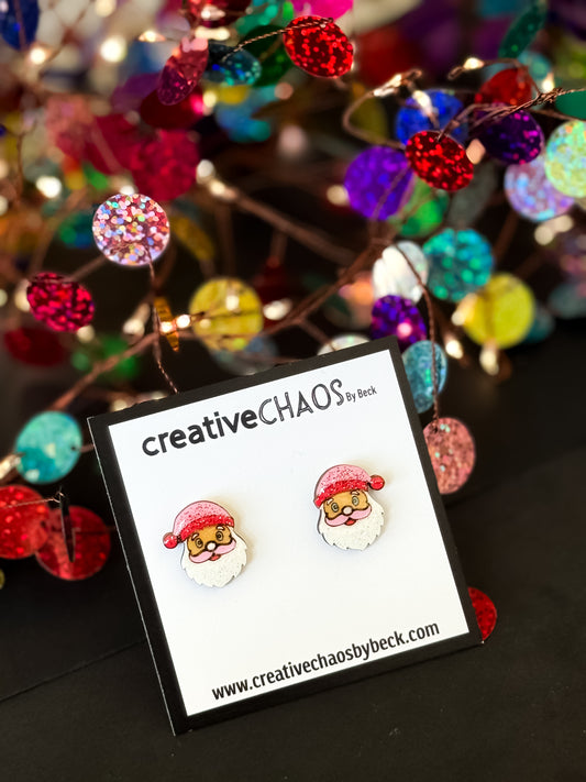 Hand-Painted Santa Stud Earrings (42)