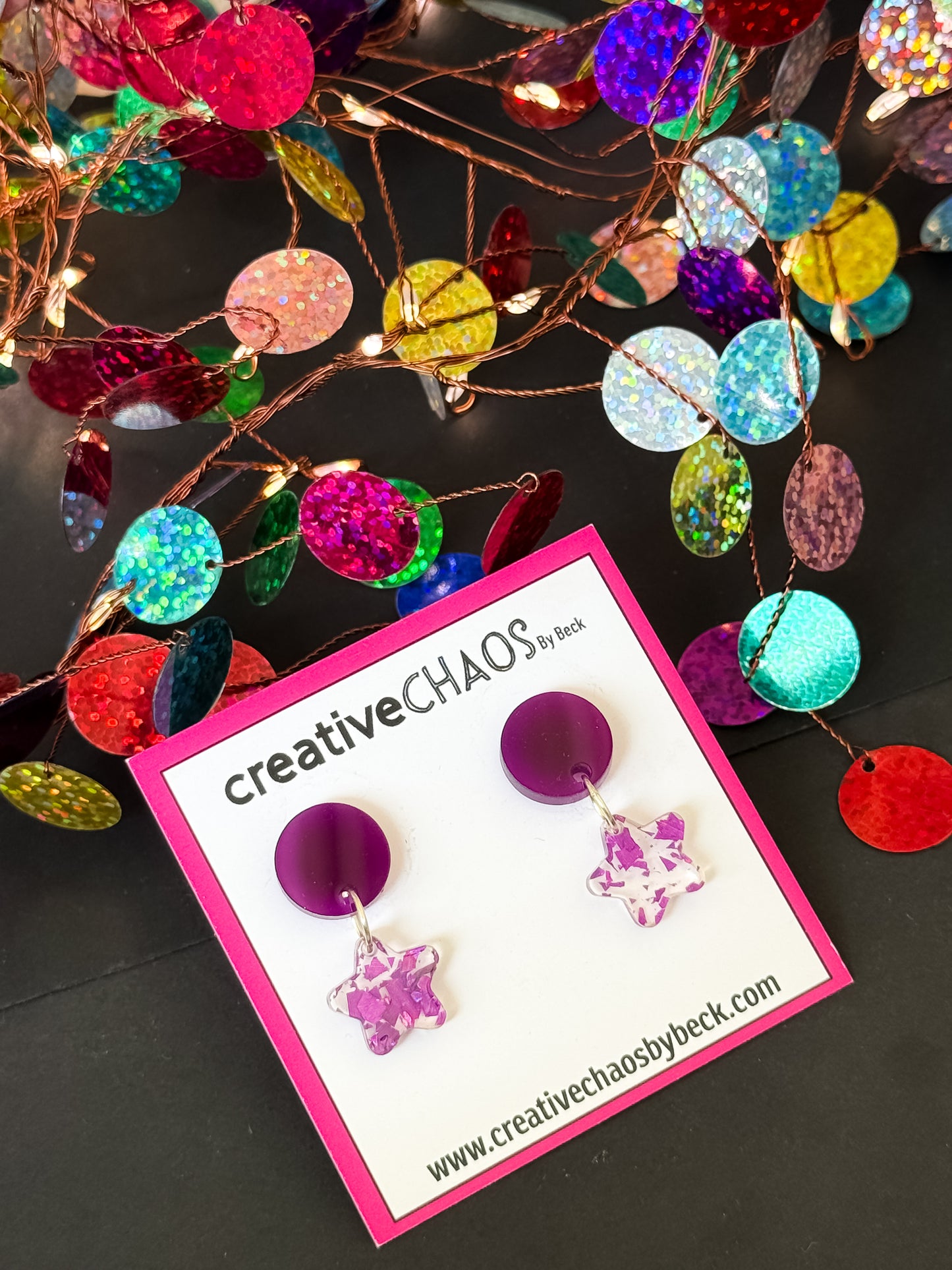 Mini Star Acrylic Dangles (2)