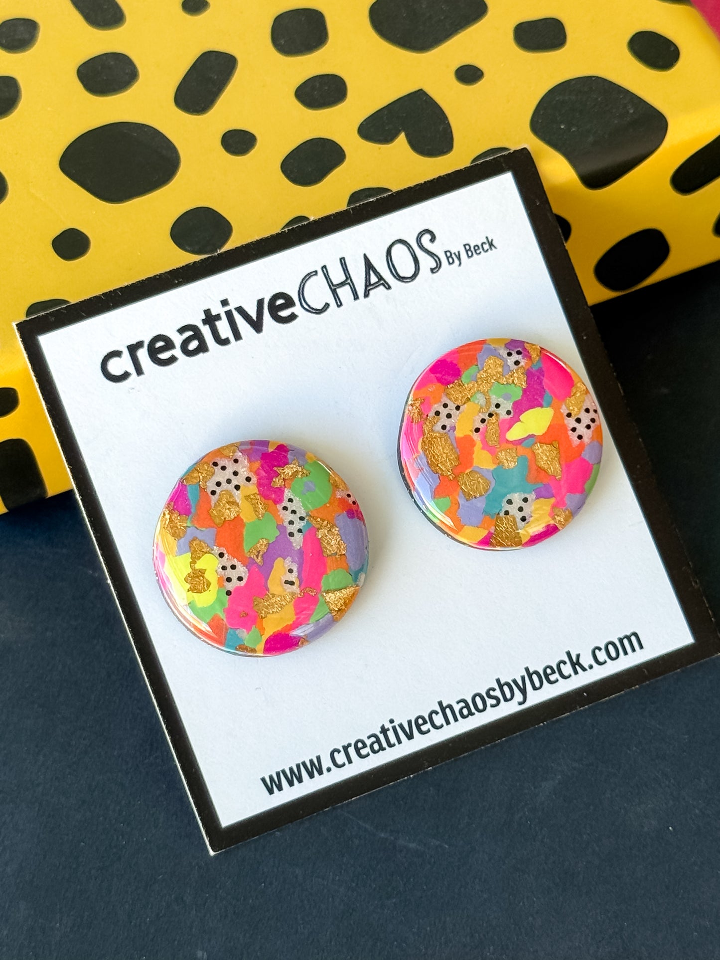Gloss Clay Mega Stud Earrings