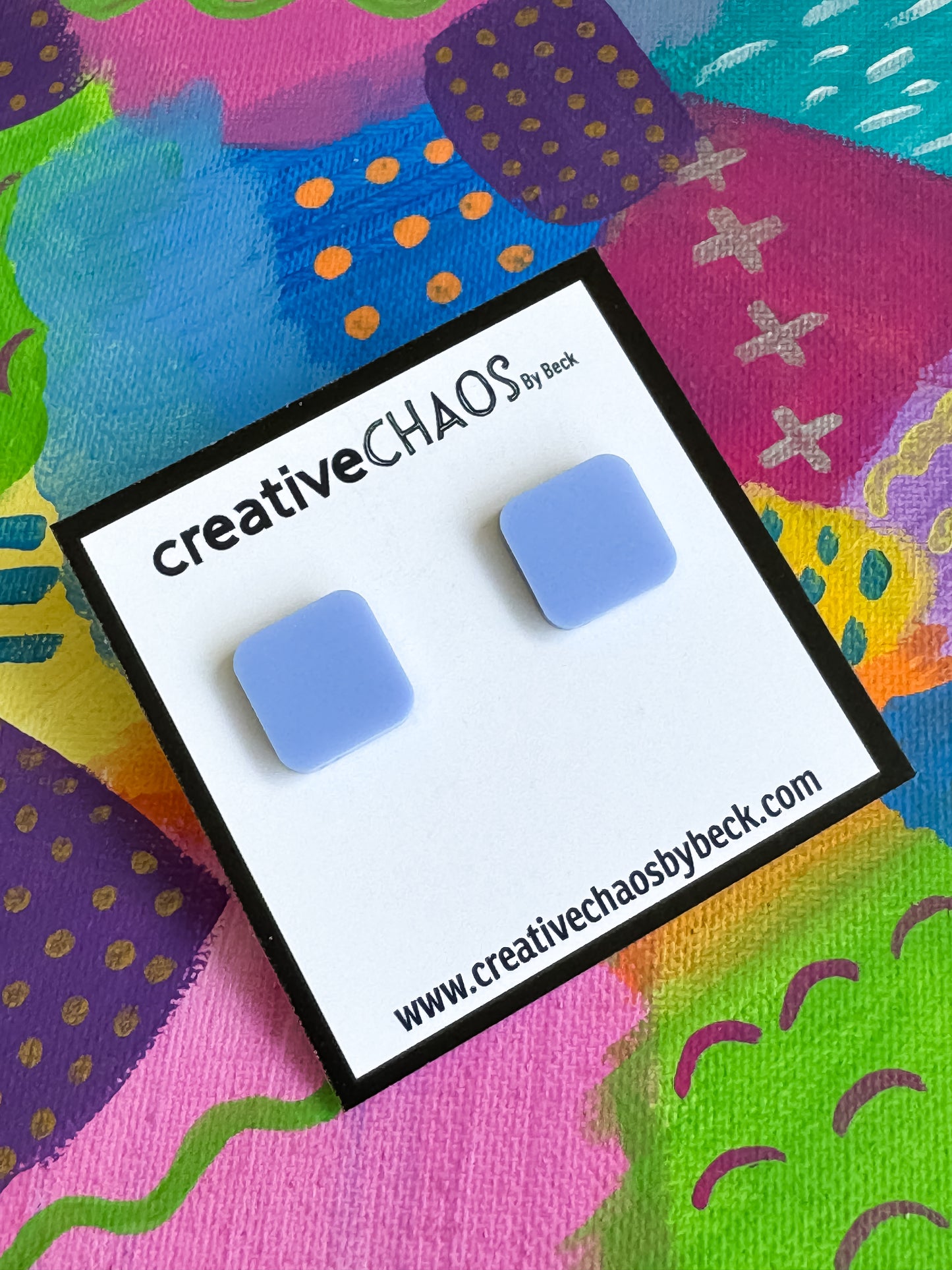 Acrylic Rounded Square Stud (21)