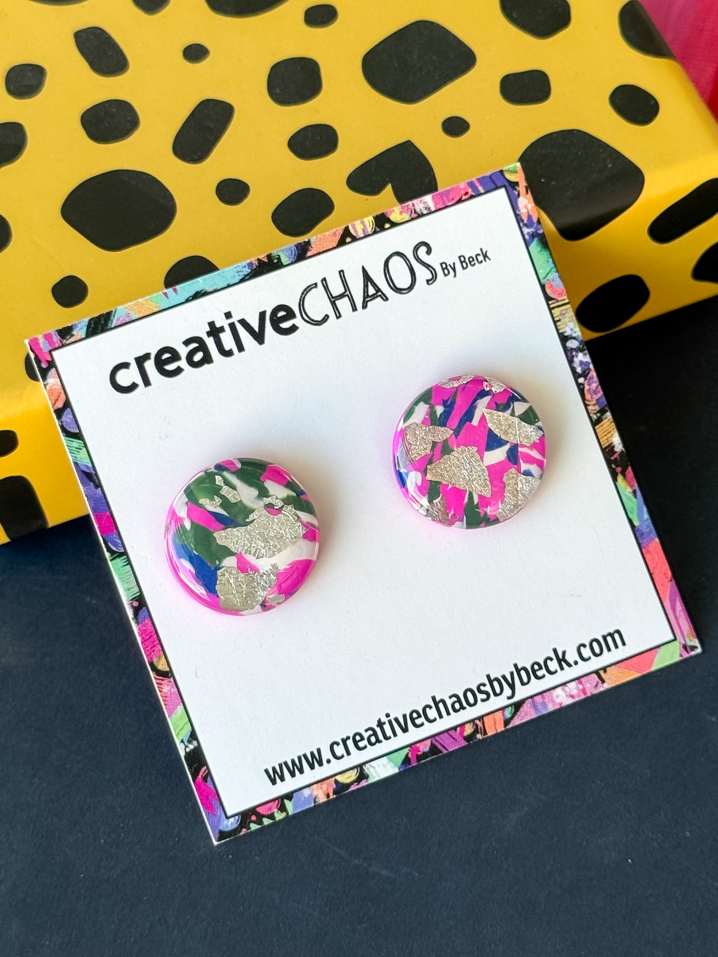 Gloss Clay Medium Stud Earrings