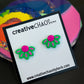 Polymer Clay Flower Stud Earrings