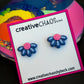 Polymer Clay Flower Stud Earrings