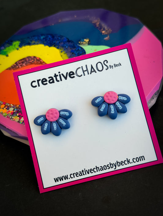 Polymer Clay Flower Stud Earrings