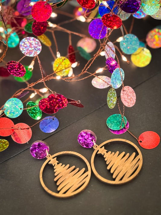 Christmas Tree Dangle Earrings(48)