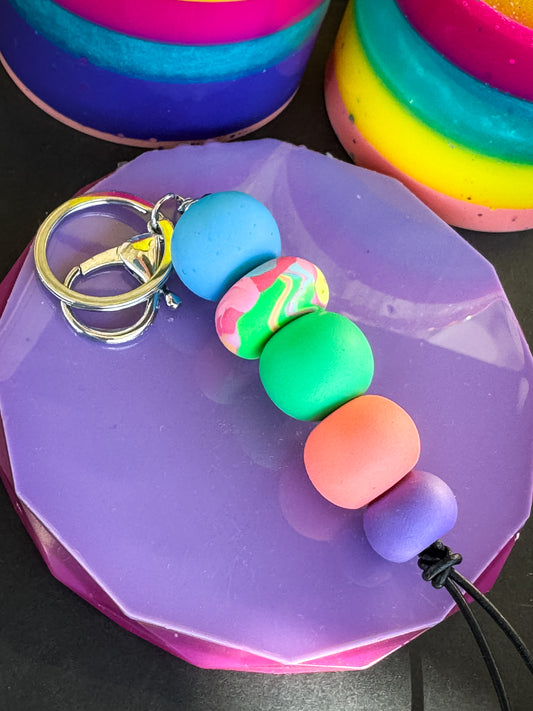 Chaos Polymer Clay Key/Bag Chain
