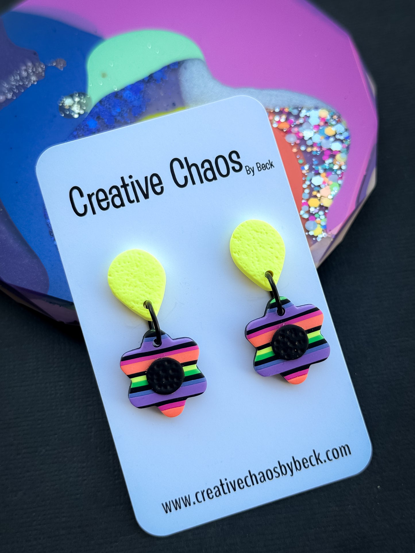 Polymer Clay Flower Dangle