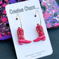Polymer Clay Cowgirl Boot Dangle