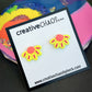 Polymer Clay Flower Stud Earrings