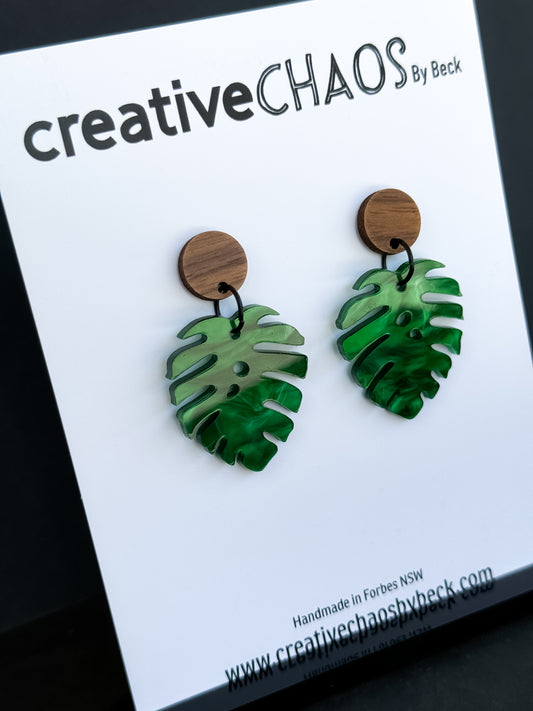 Acrylic Monstera Dangle (42)