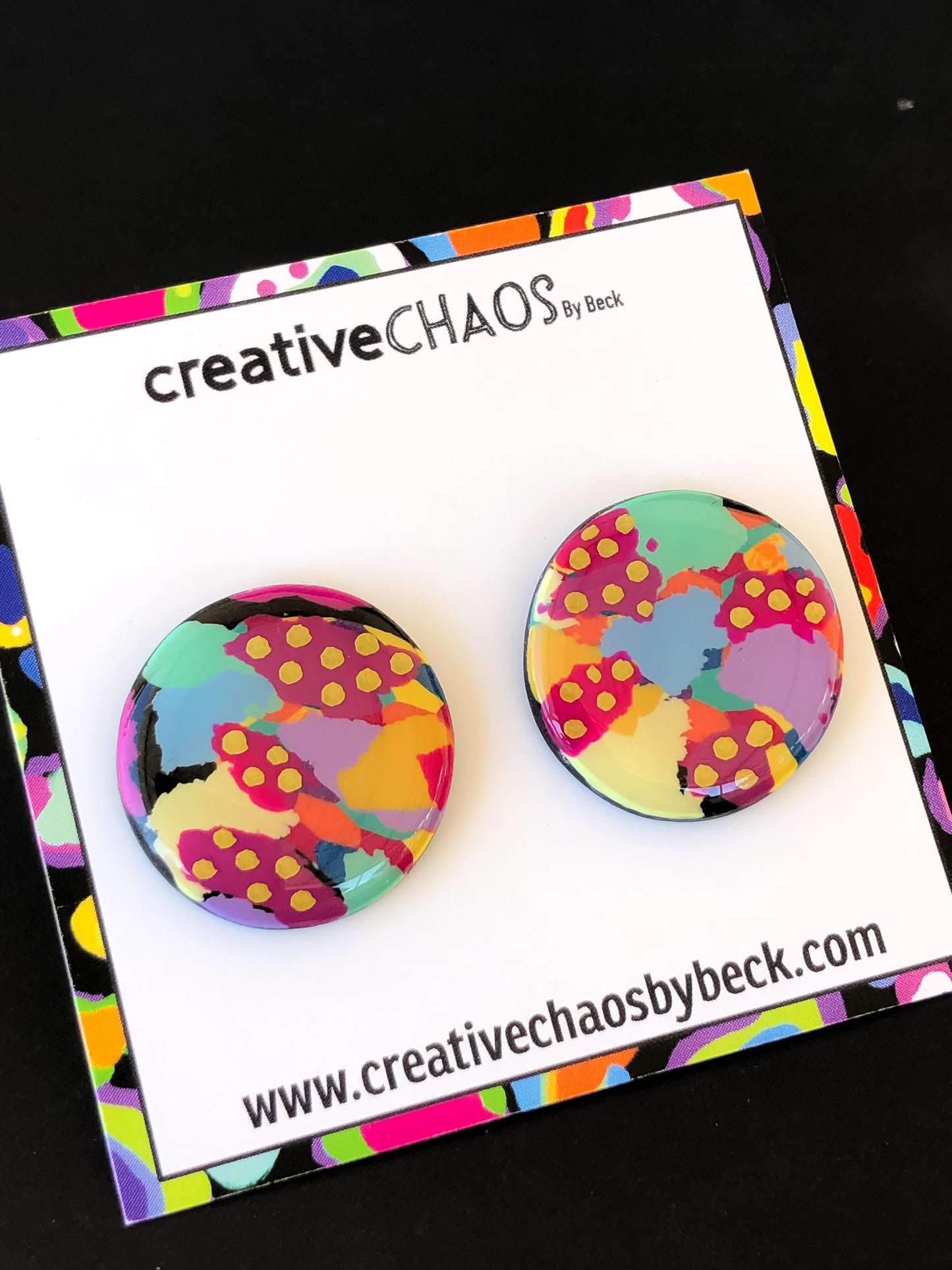 Mega Gloss Clay Stud Earring (1)