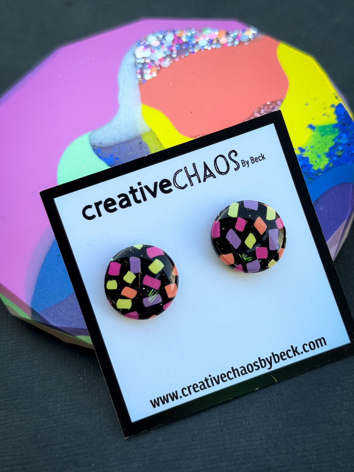 Gloss Clay Medium Stud Earrings (6)