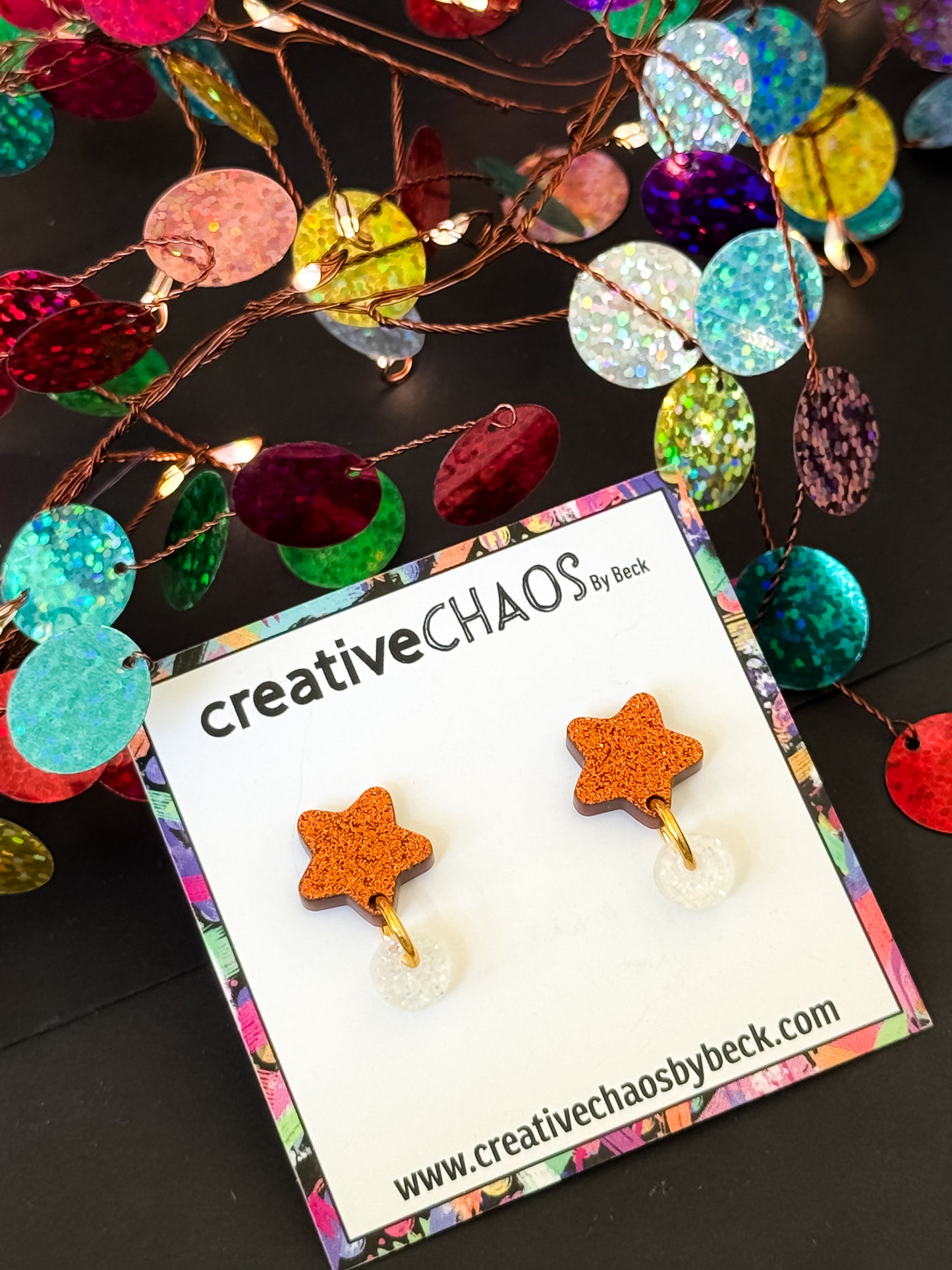 Mini Star Acrylic Dangles (6)